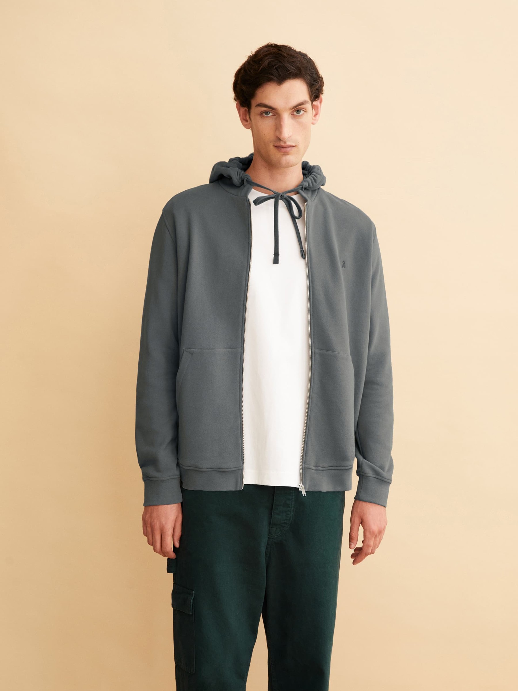 Zipper-Hoodie Saromiaan Comfort space steel Armedangels