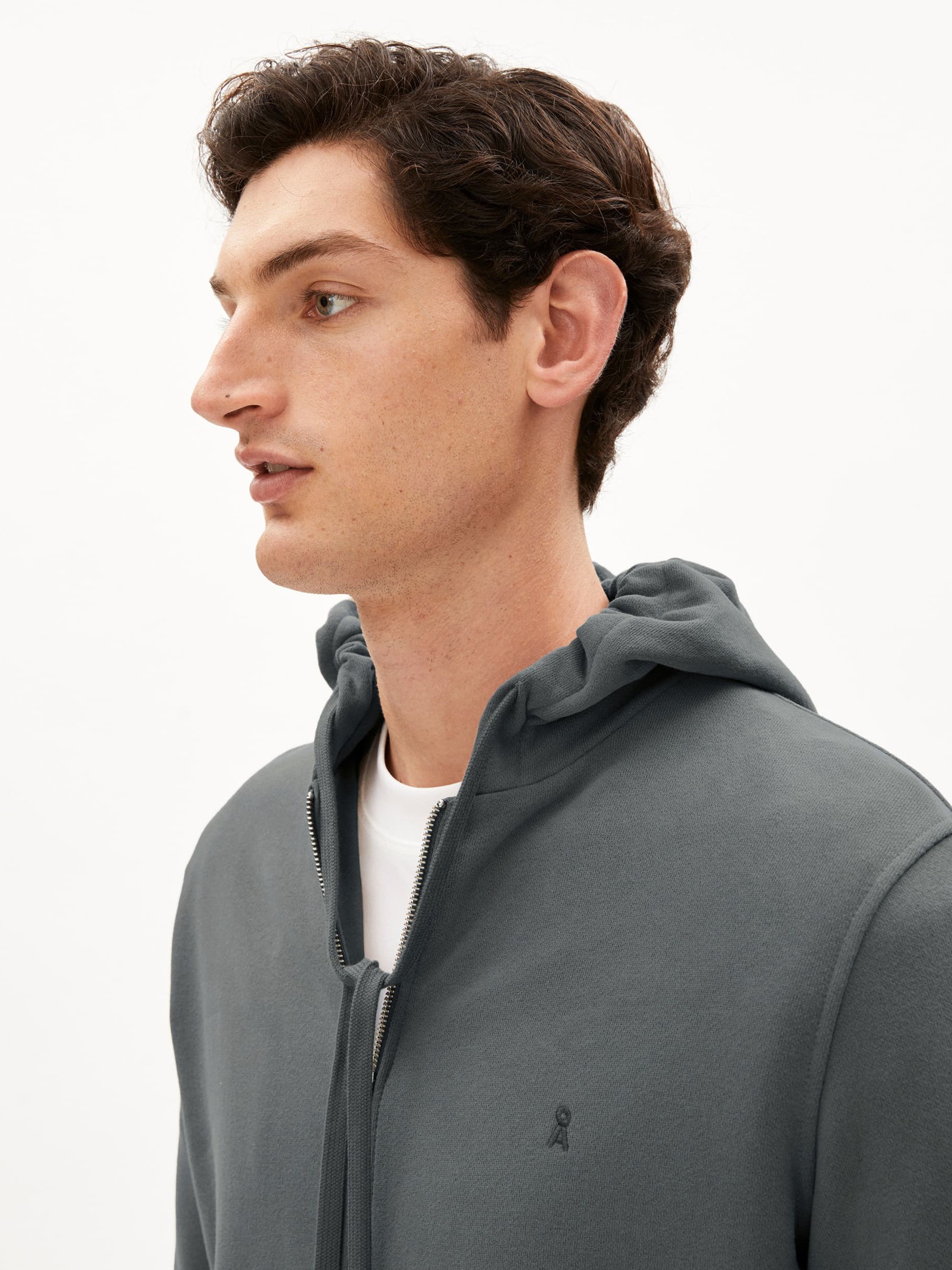 Zipper-Hoodie Saromiaan Comfort space steel Armedangels