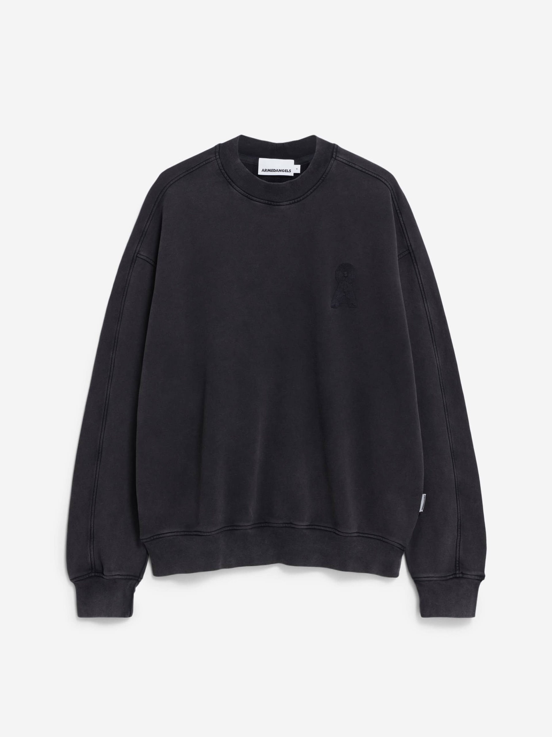Pullover Emaal Crewneck Gmt Dye black washed Armedangels
