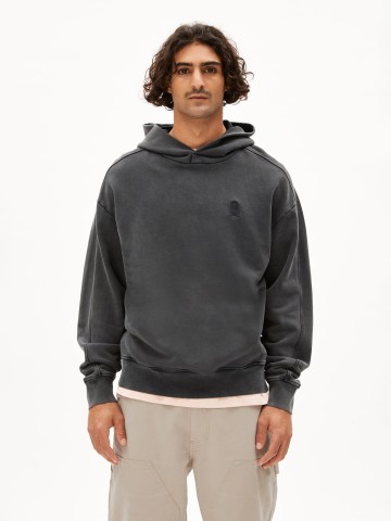 Pullover Emaal Hoodie GMT Dye black washed Armedangels