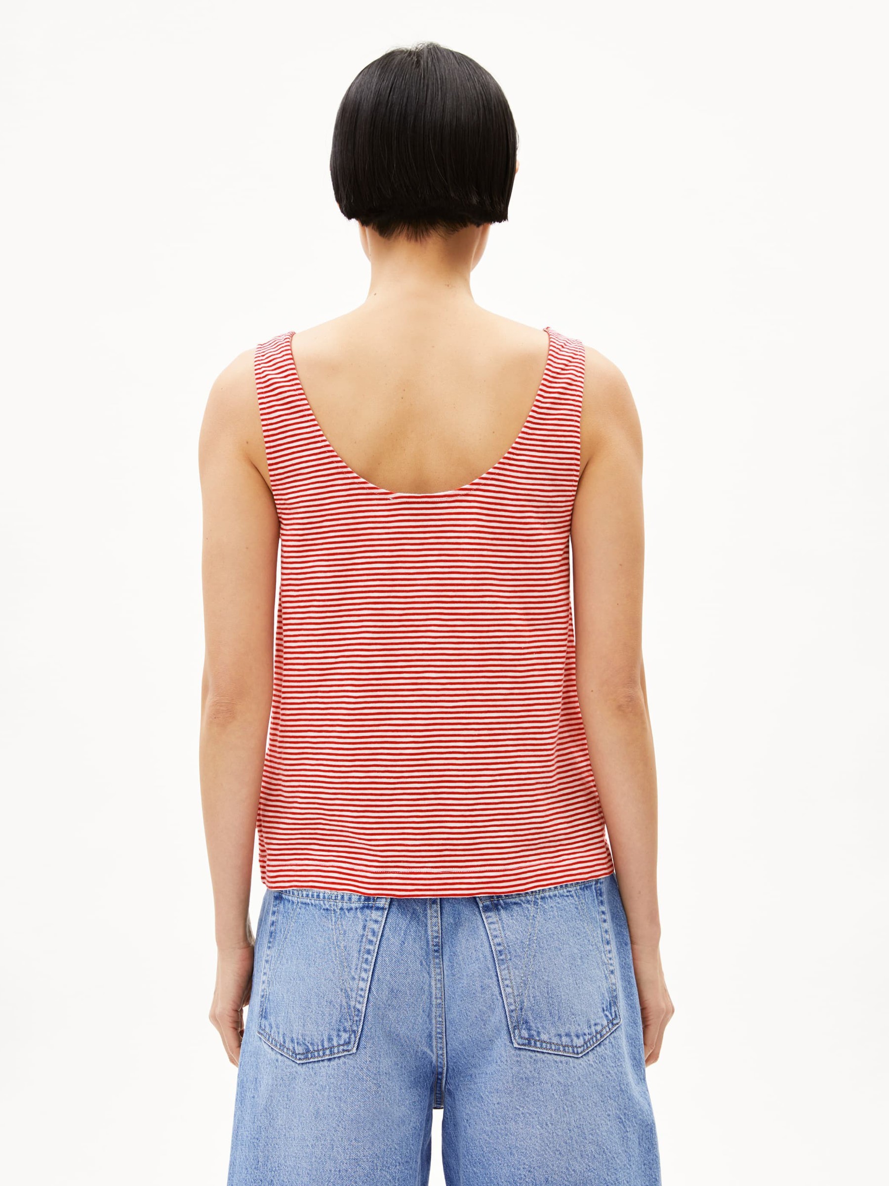 Top Minaami oatmilk-coral blush Armedangels