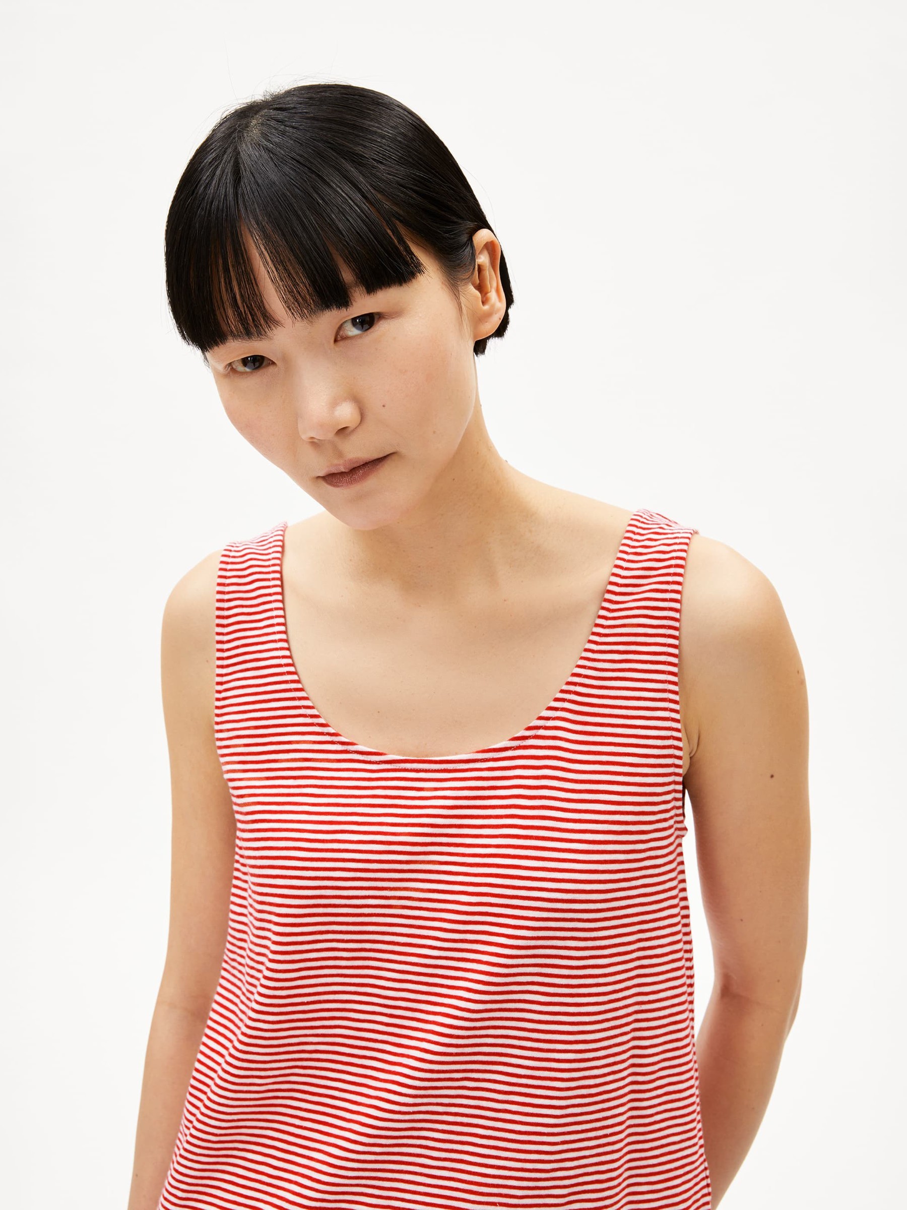 Top Minaami oatmilk-coral blush Armedangels