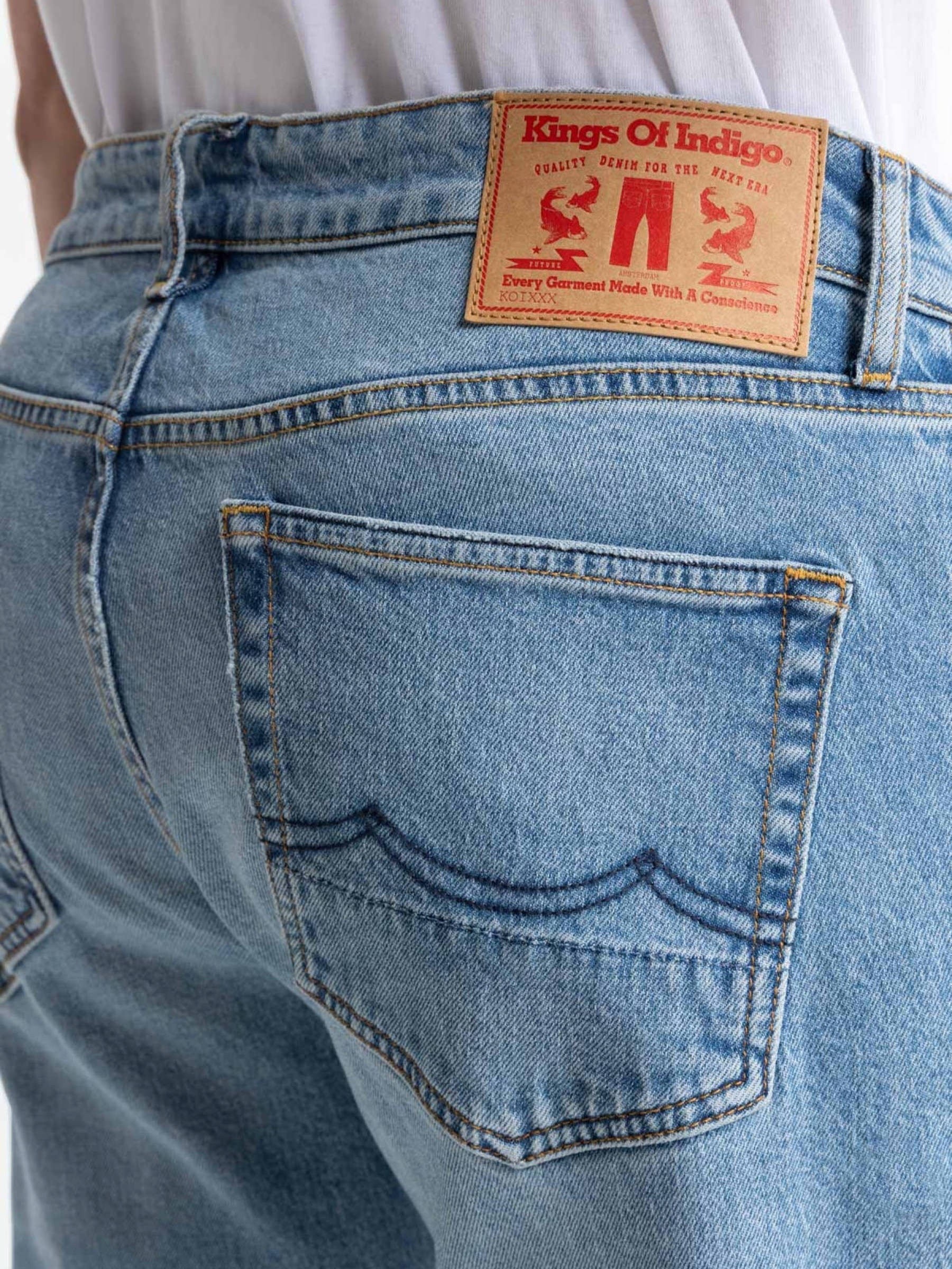 Jeanshose Charles antonie deep royal tencel mid Kings of Indigo – K.O.I.