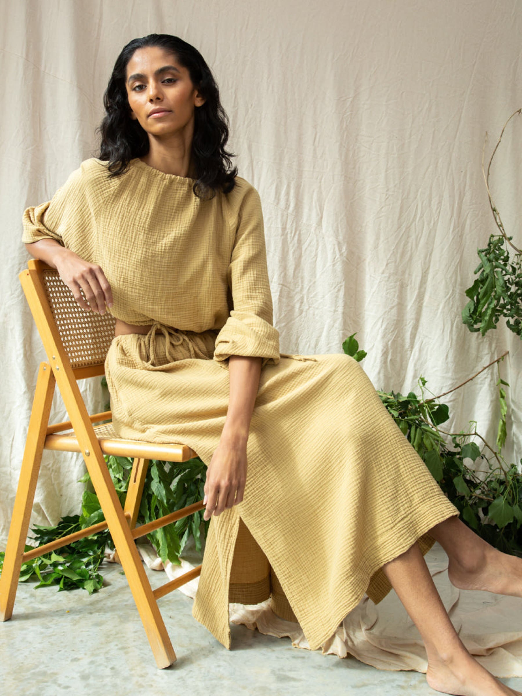 Bluse Cordelia straw Beaumont Organic