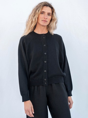 Strickjacke Knit Cardigan Barranco black Jungle Folk