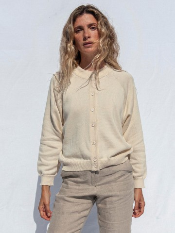 Strickjacke Knit Cardigan Barranco ivory Jungle Folk