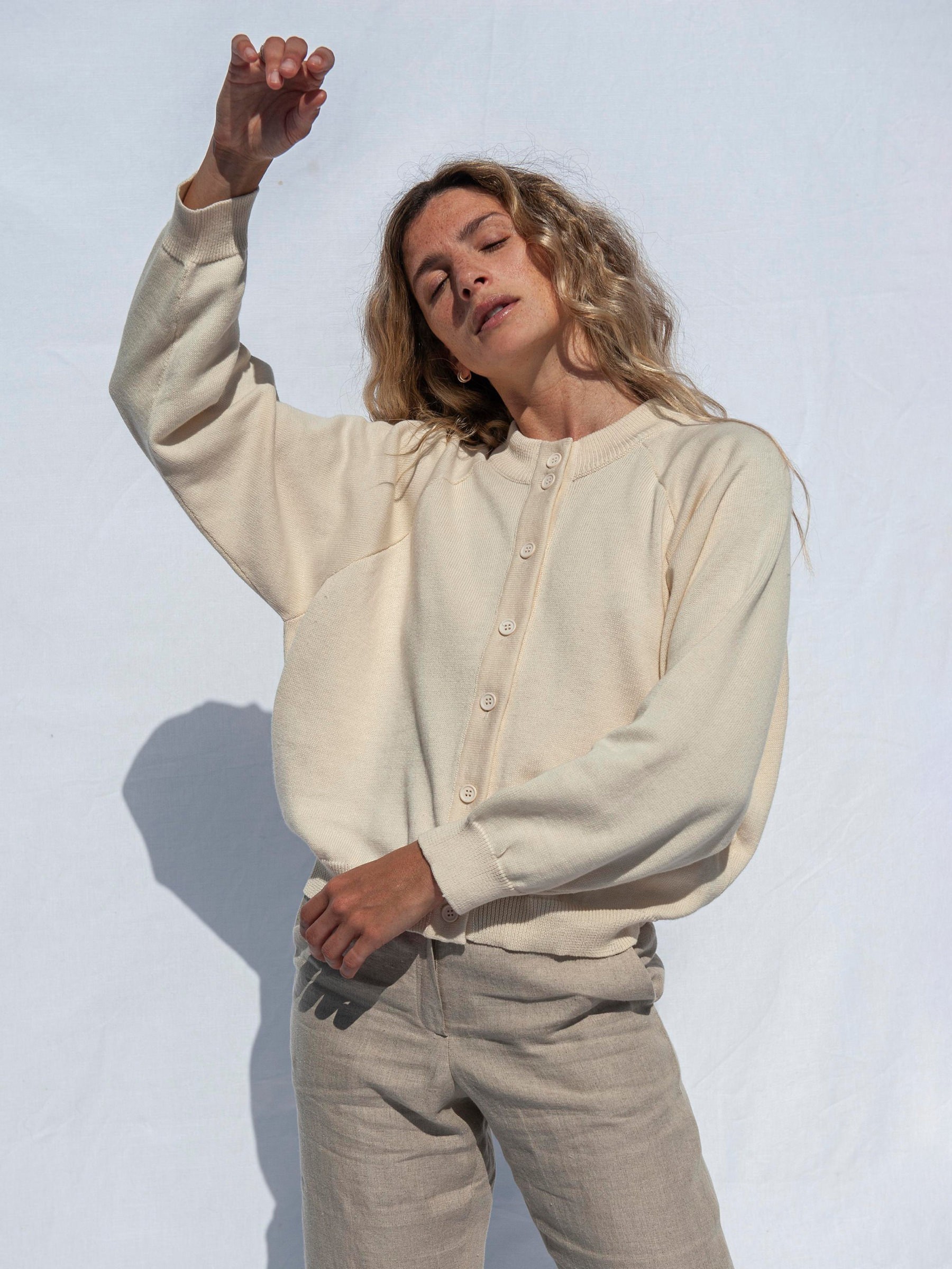 Strickjacke Knit Cardigan Barranco ivory Jungle Folk