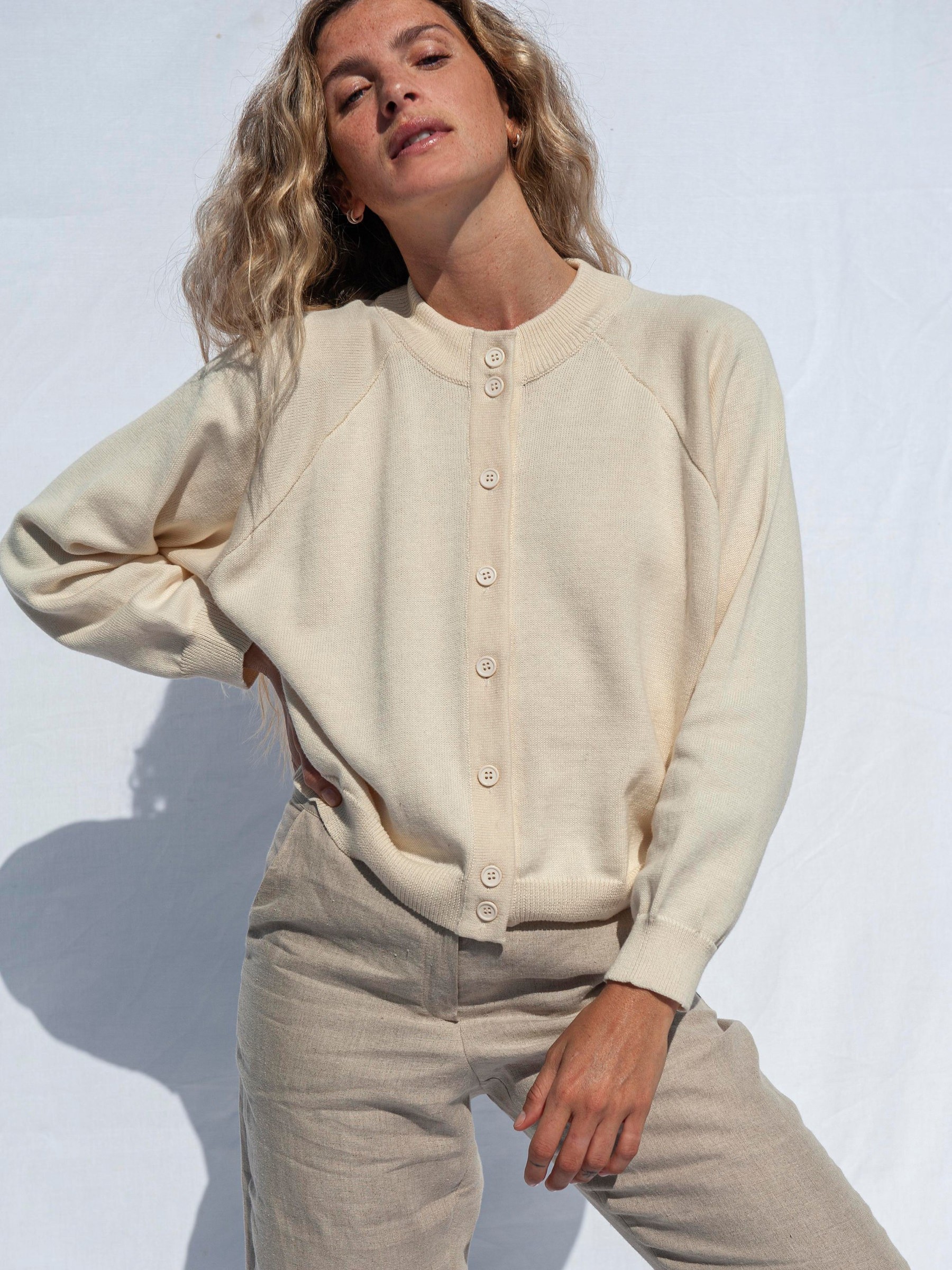 Strickjacke Knit Cardigan Barranco ivory Jungle Folk
