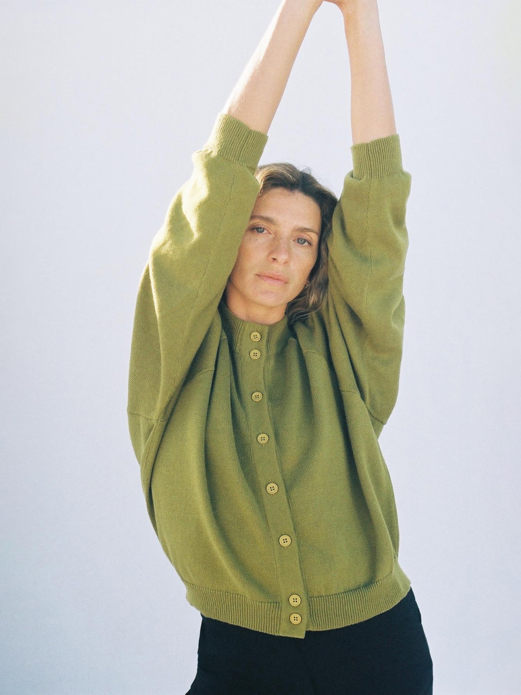 Strickjacke Knit Cardigan Barranco moss green Jungle Folk