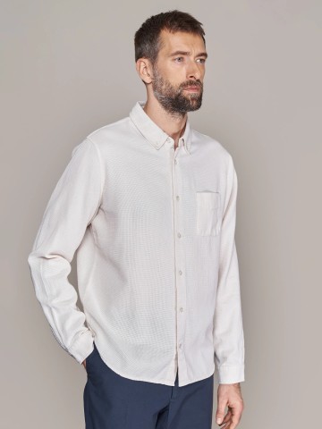 Hemd Ken Shirt eco grid ecru About Companions