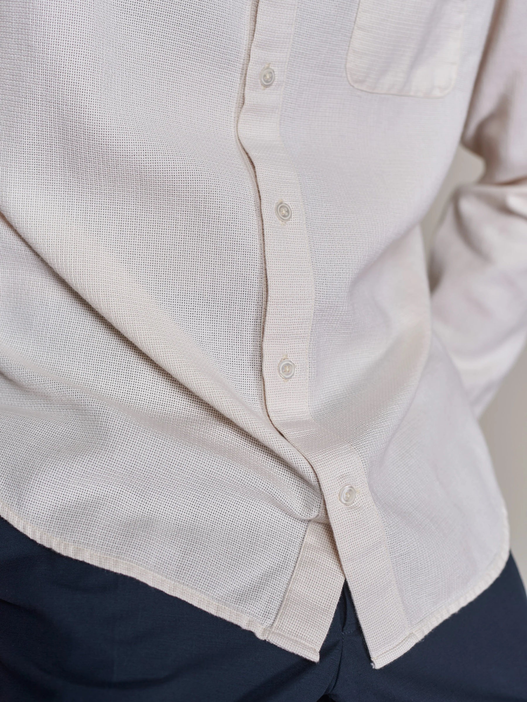Hemd Ken Shirt eco grid ecru About Companions