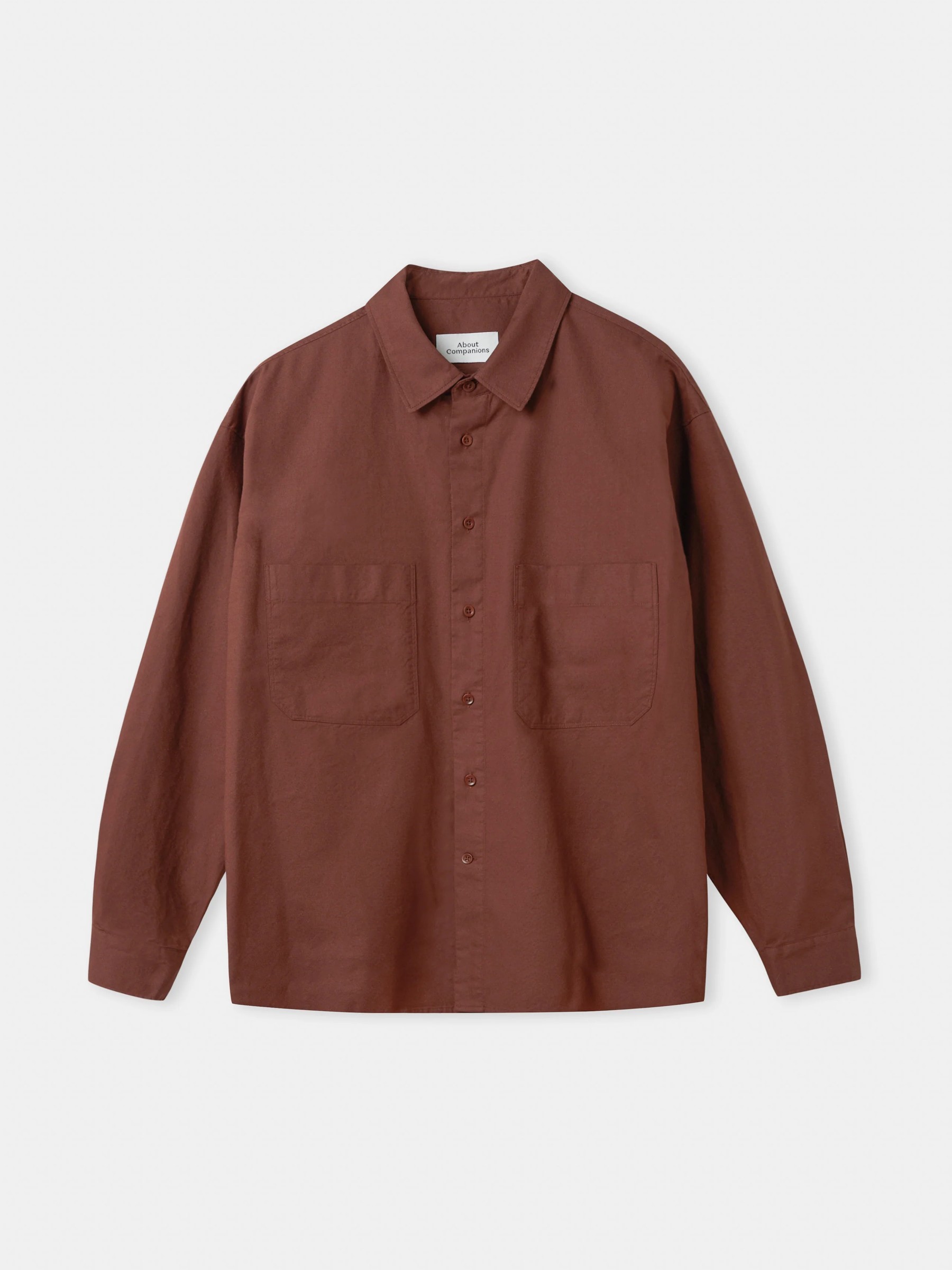 Hemd Dario eco crisp cotton marron About Companions