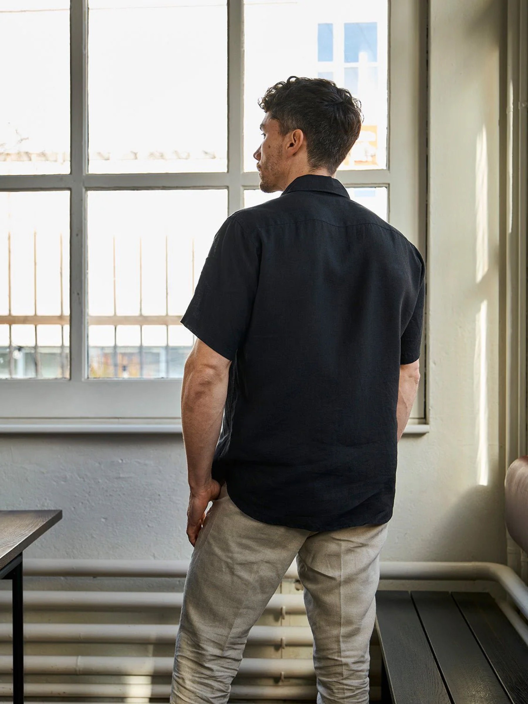 Hemd Shirt Linen Lido black Carpasus