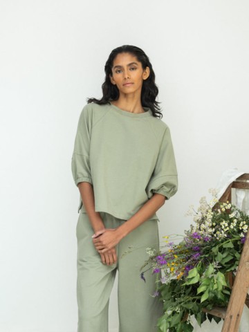 Pullover Helios pistachio Beaumont Organic