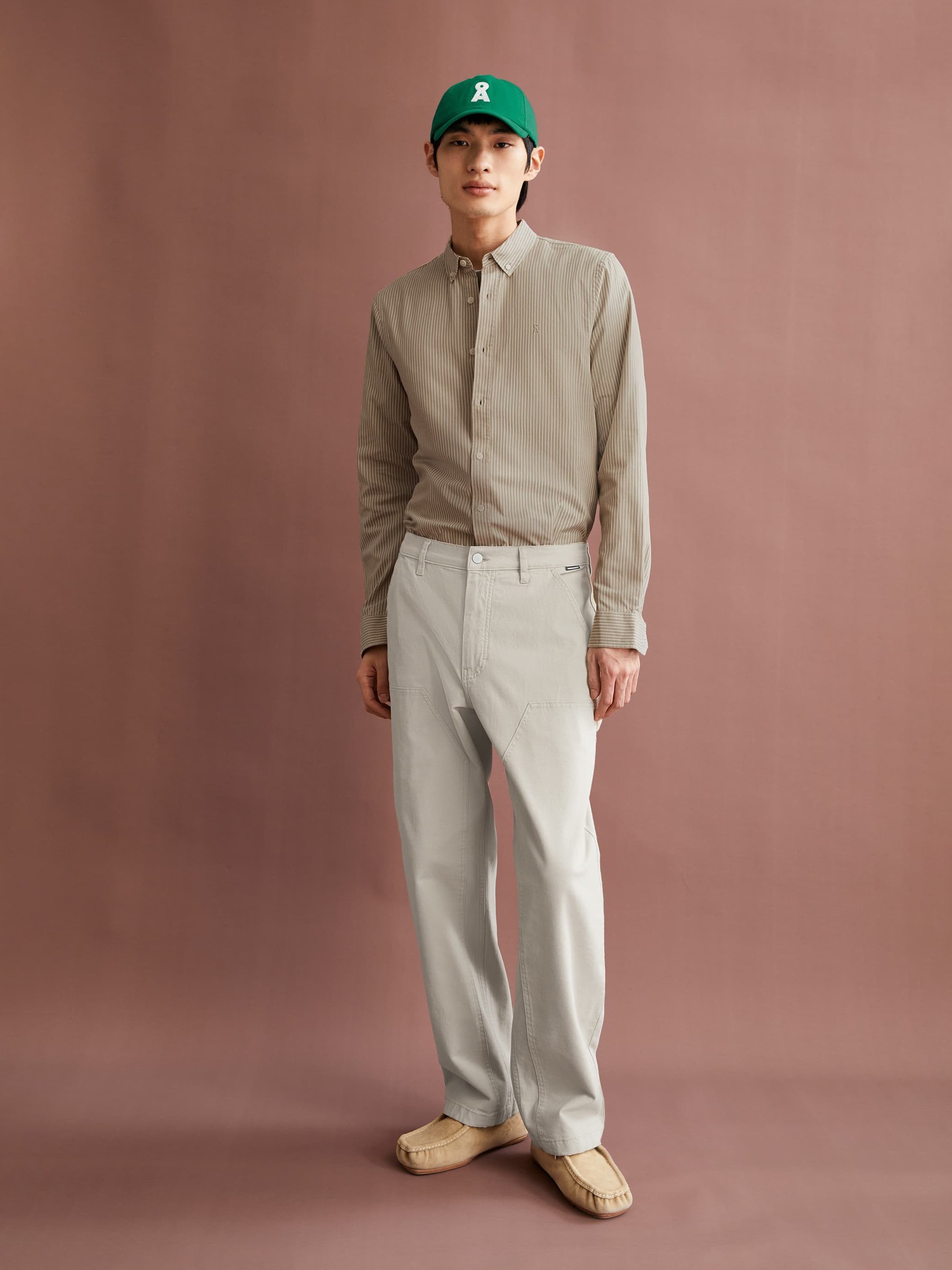 Hemd Quaasa light sage-oatmilk Armedangels