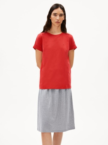 T-Shirt Idaara coral blush Armedangels