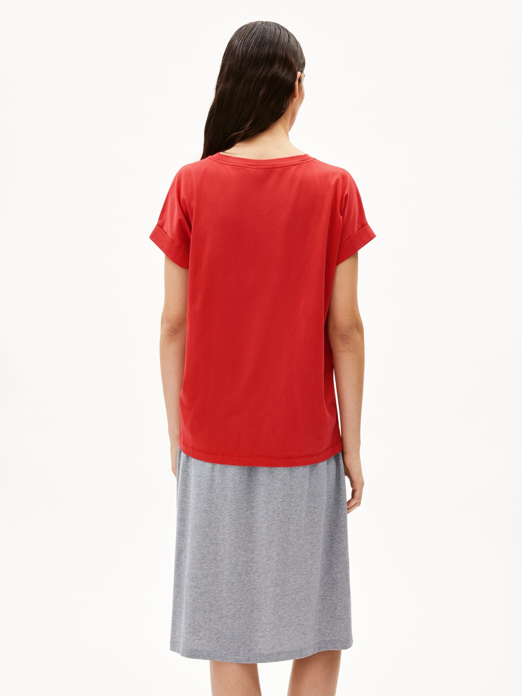 T-Shirt Idaara coral blush Armedangels