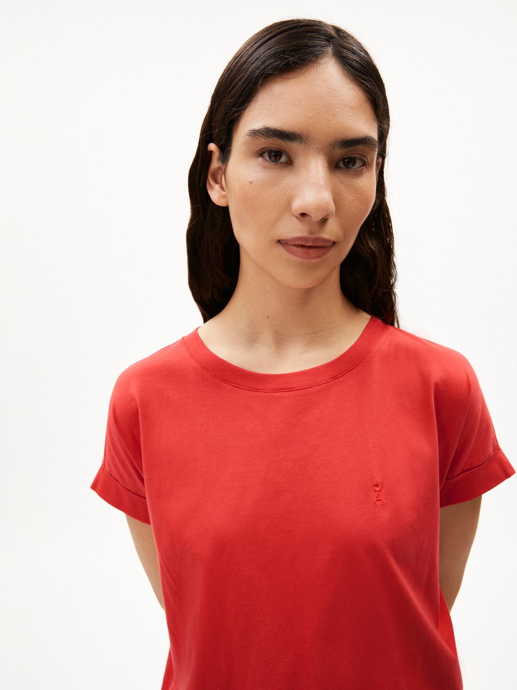 T-Shirt Idaara coral blush Armedangels