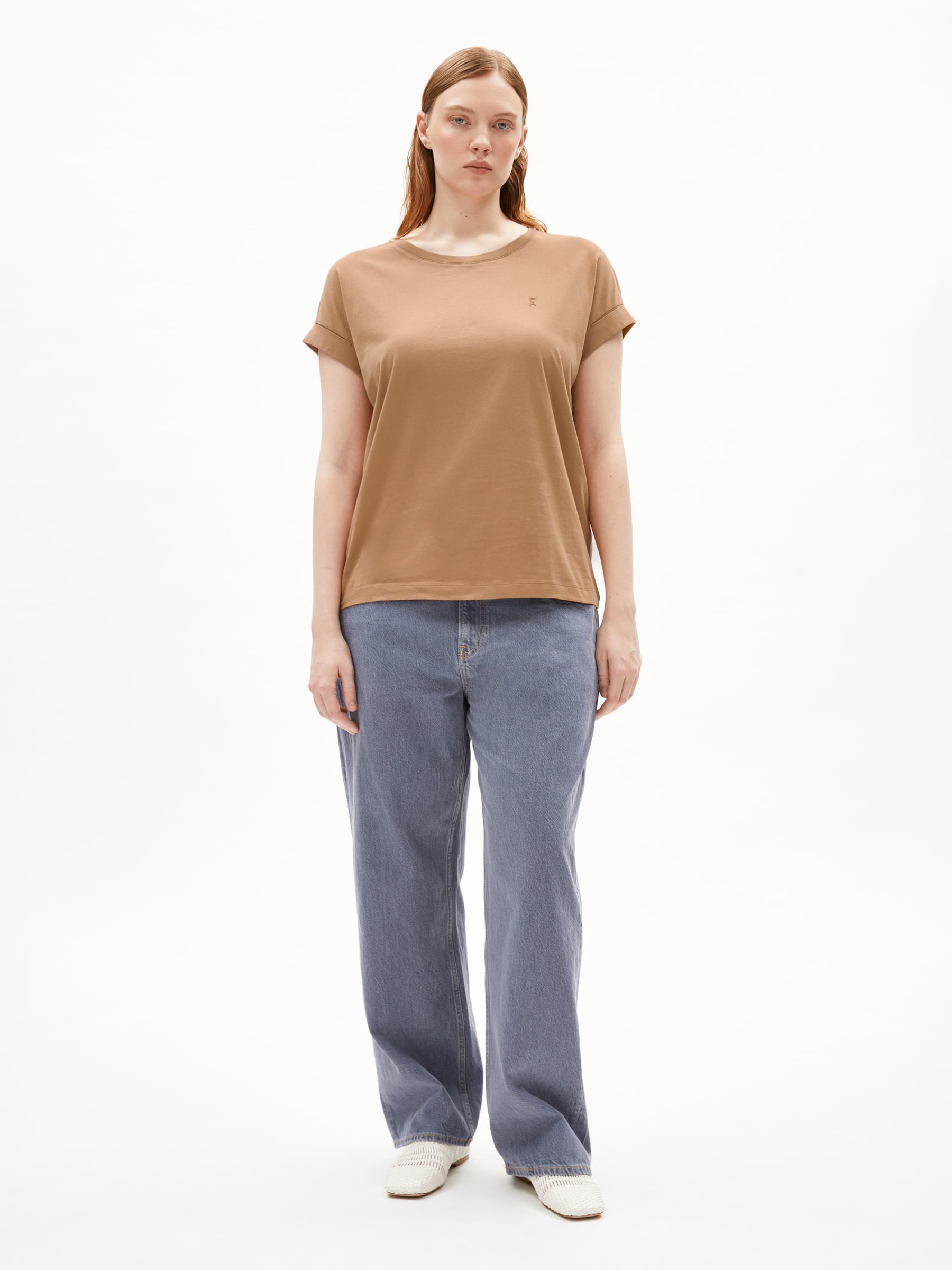 T-Shirt Idaara pale umber Armedangels