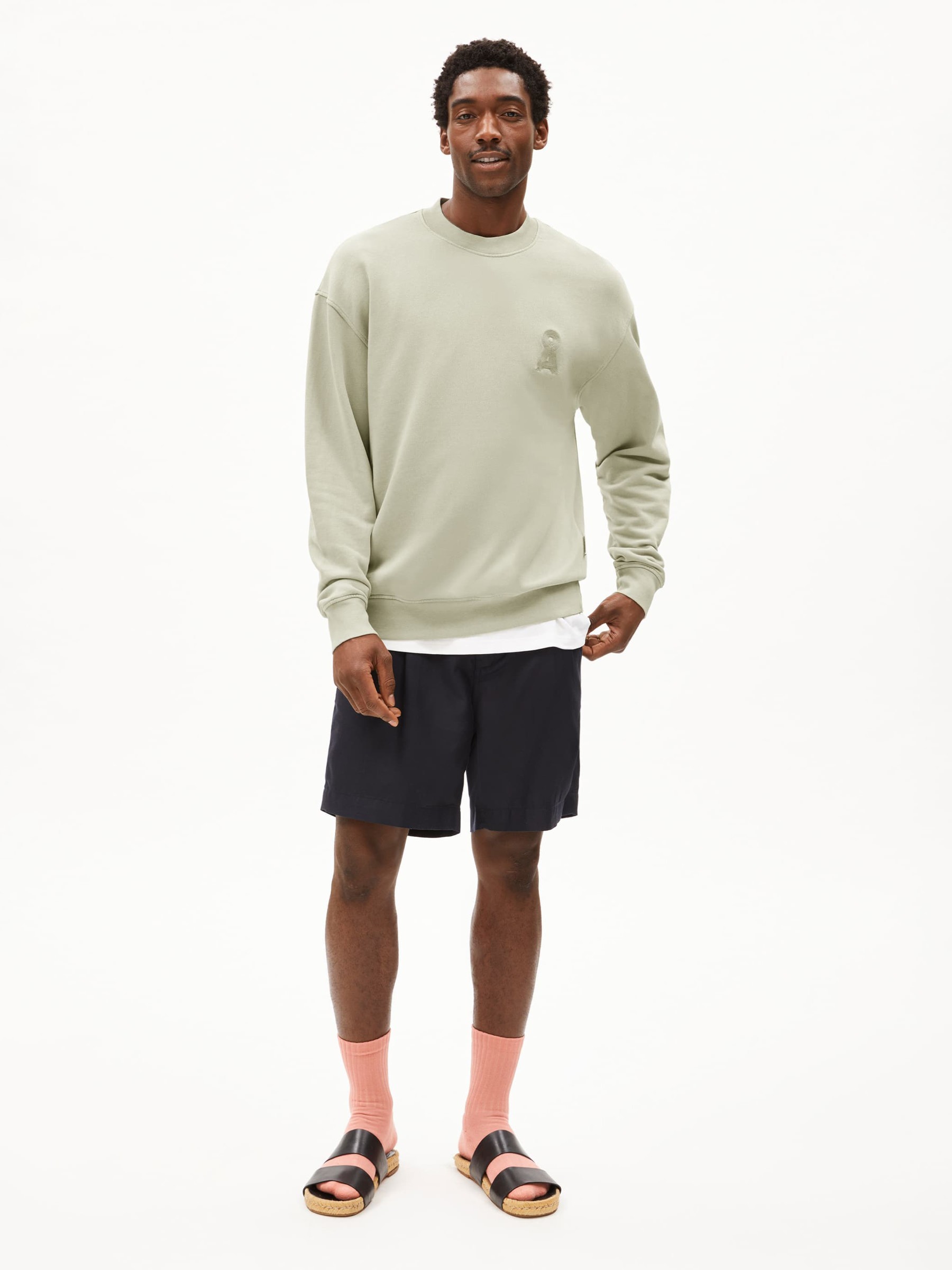 Pullover Emaal Crewneck Gmt Dye seagreen washed Armedangels