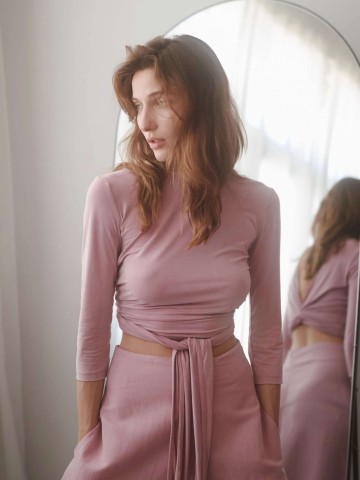 Longsleeve Wrap Top rose Cossac
