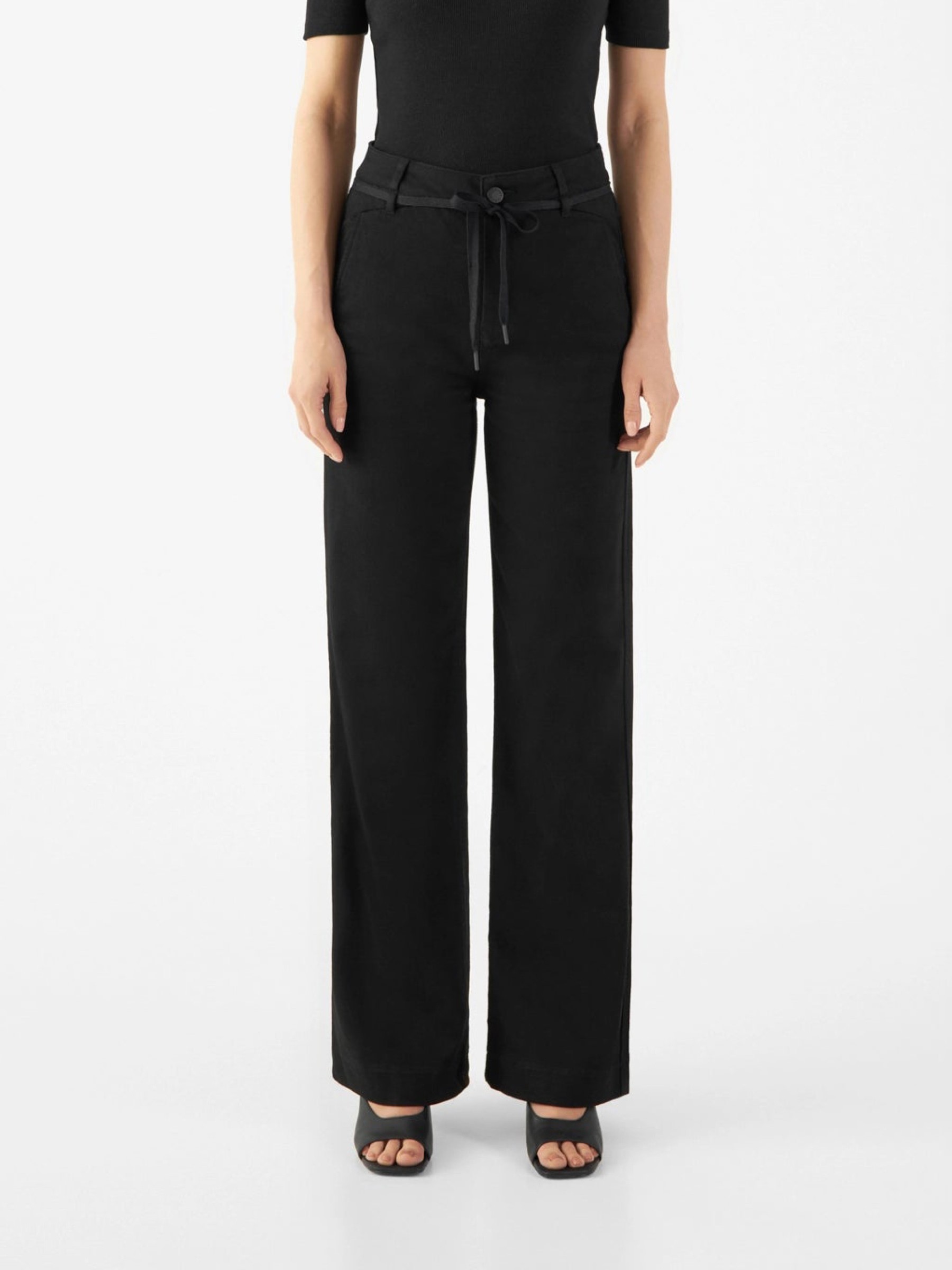 Jeans Hose Dew Flared French Pocket stay black Dawn Denim