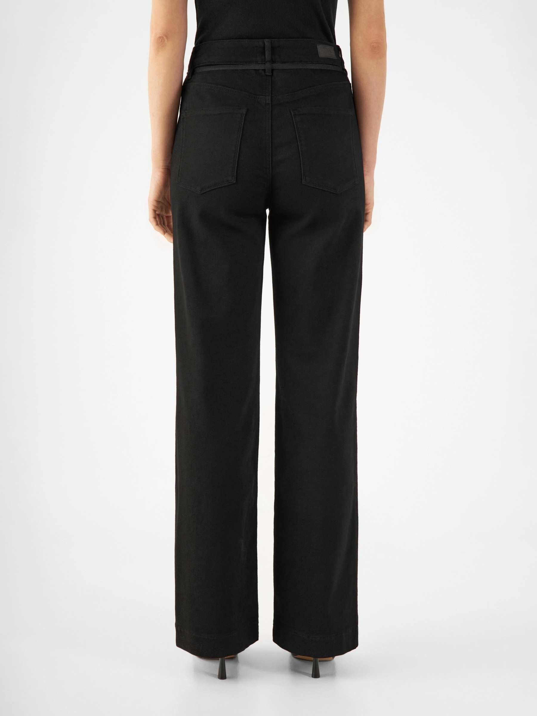 Jeans Hose Dew Flared French Pocket stay black Dawn Denim