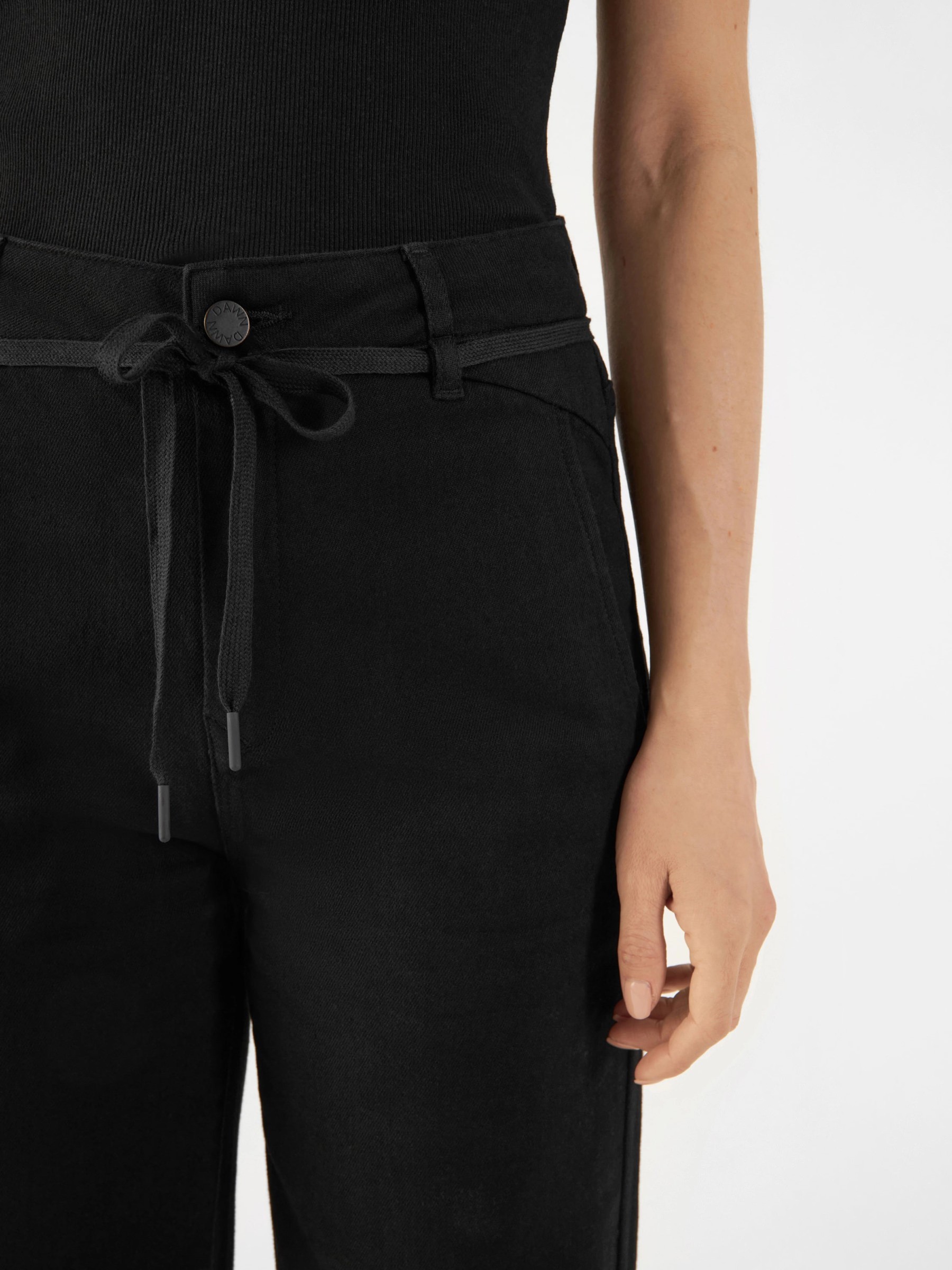 Jeans Hose Dew Flared French Pocket stay black Dawn Denim