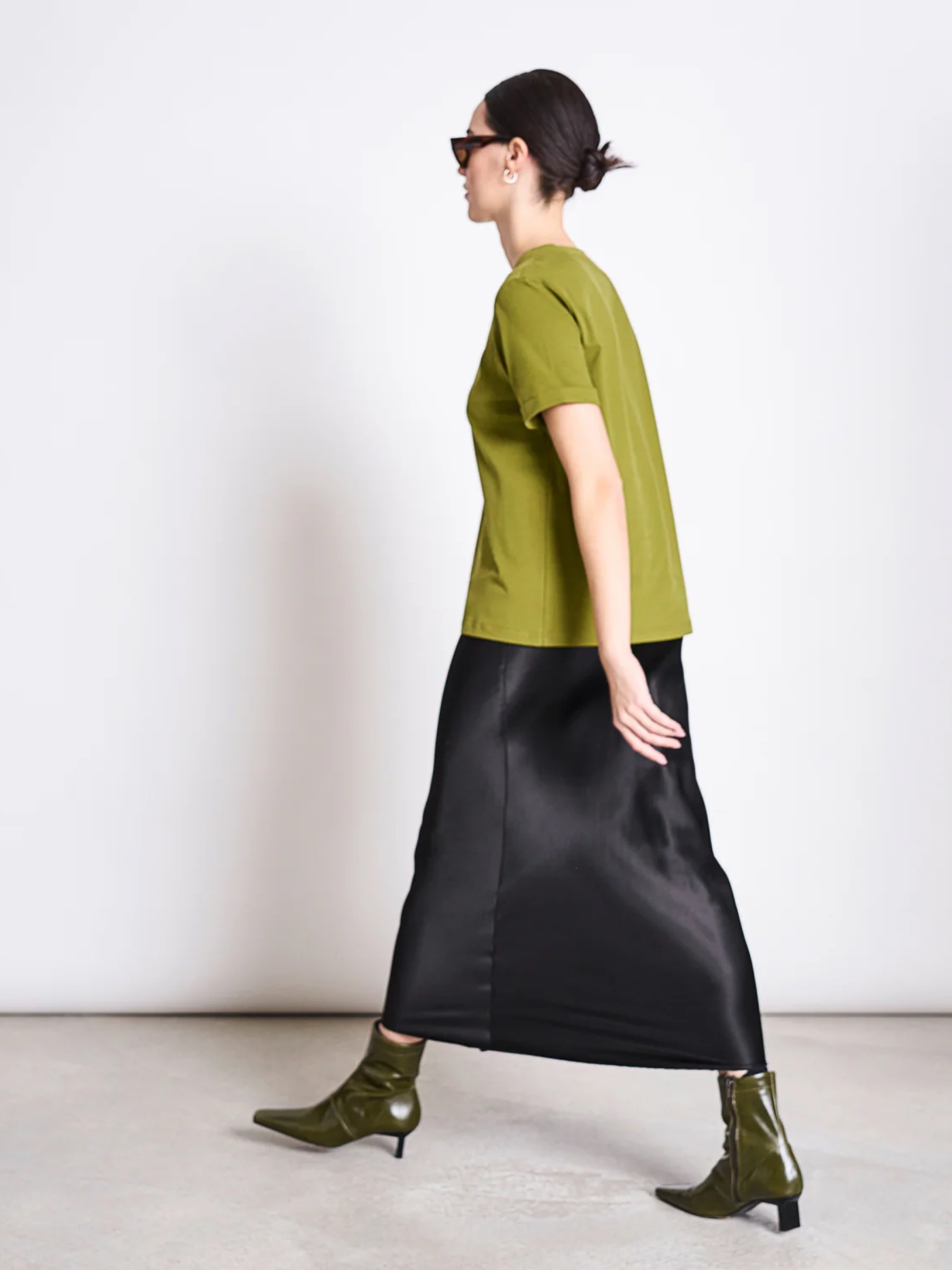 Brushed T-Shirt Boy woody olive Jan 'n June
