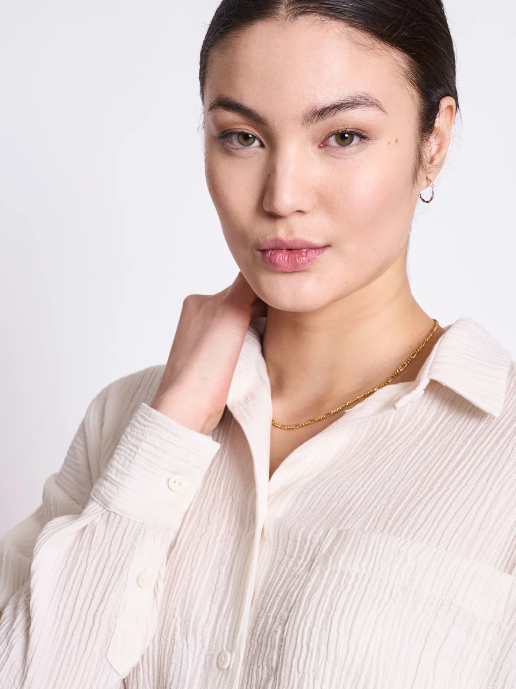 Bluse Crinkle Shirt Skur offwhite Jan 'n June