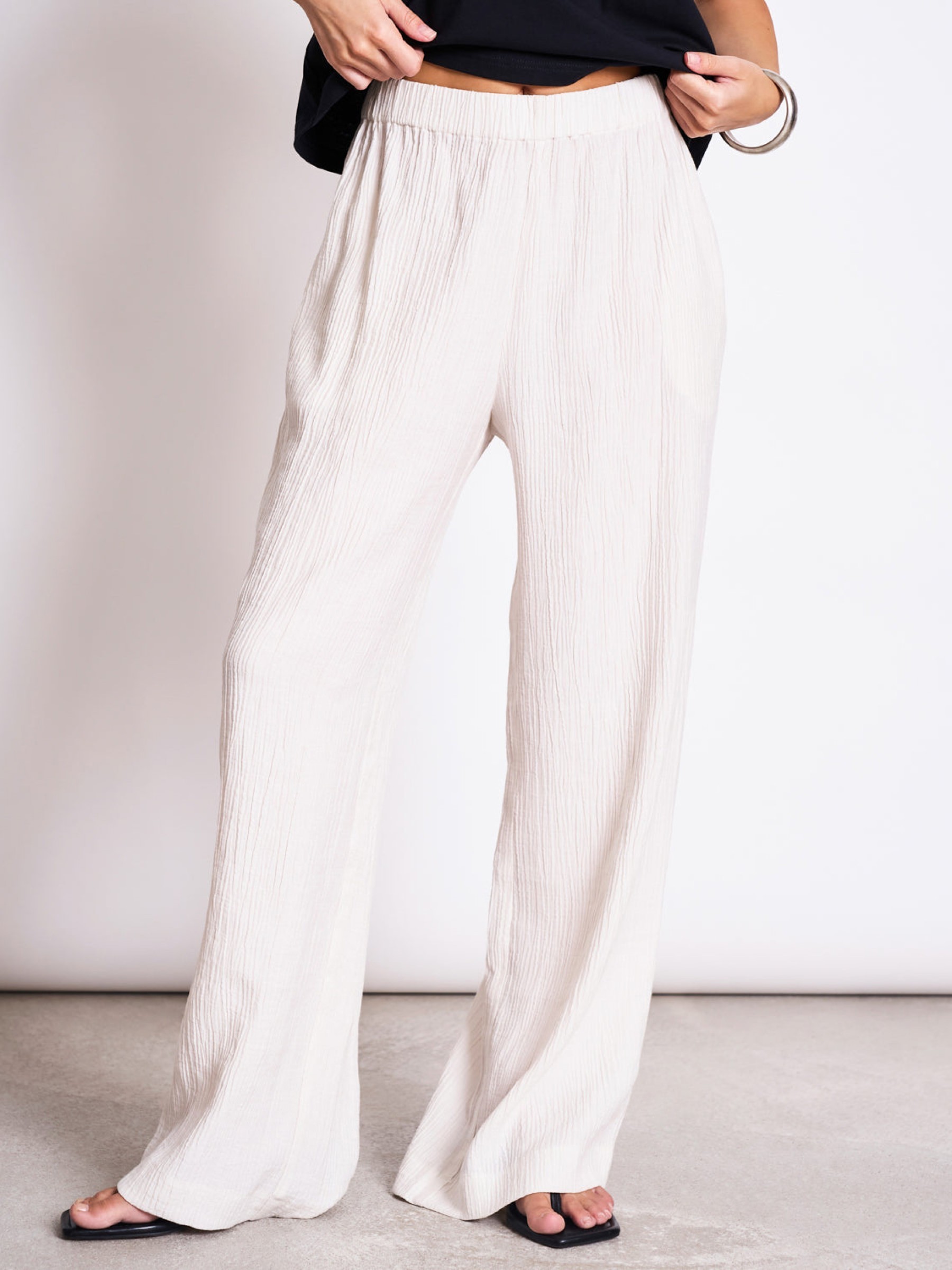 Hose Crinkle Pants Hava offwhite Jan 'n June