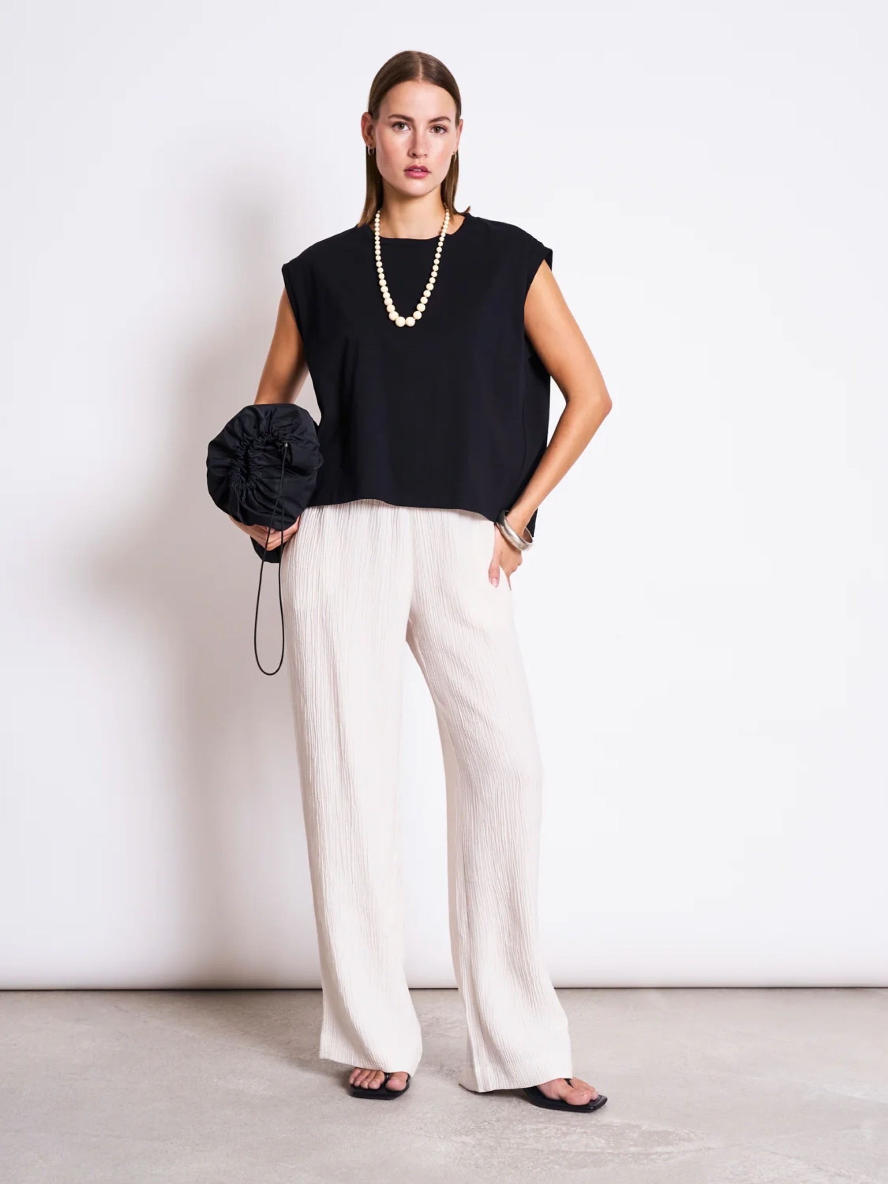 Hose Crinkle Pants Hava offwhite Jan 'n June