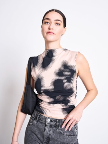Ruffle Top Rafo digital flower print Jan 'n June
