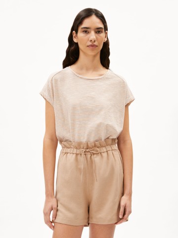 T-Shirt Oneliaa Lovely Stripes oatmilk-beige blond Armedangels
