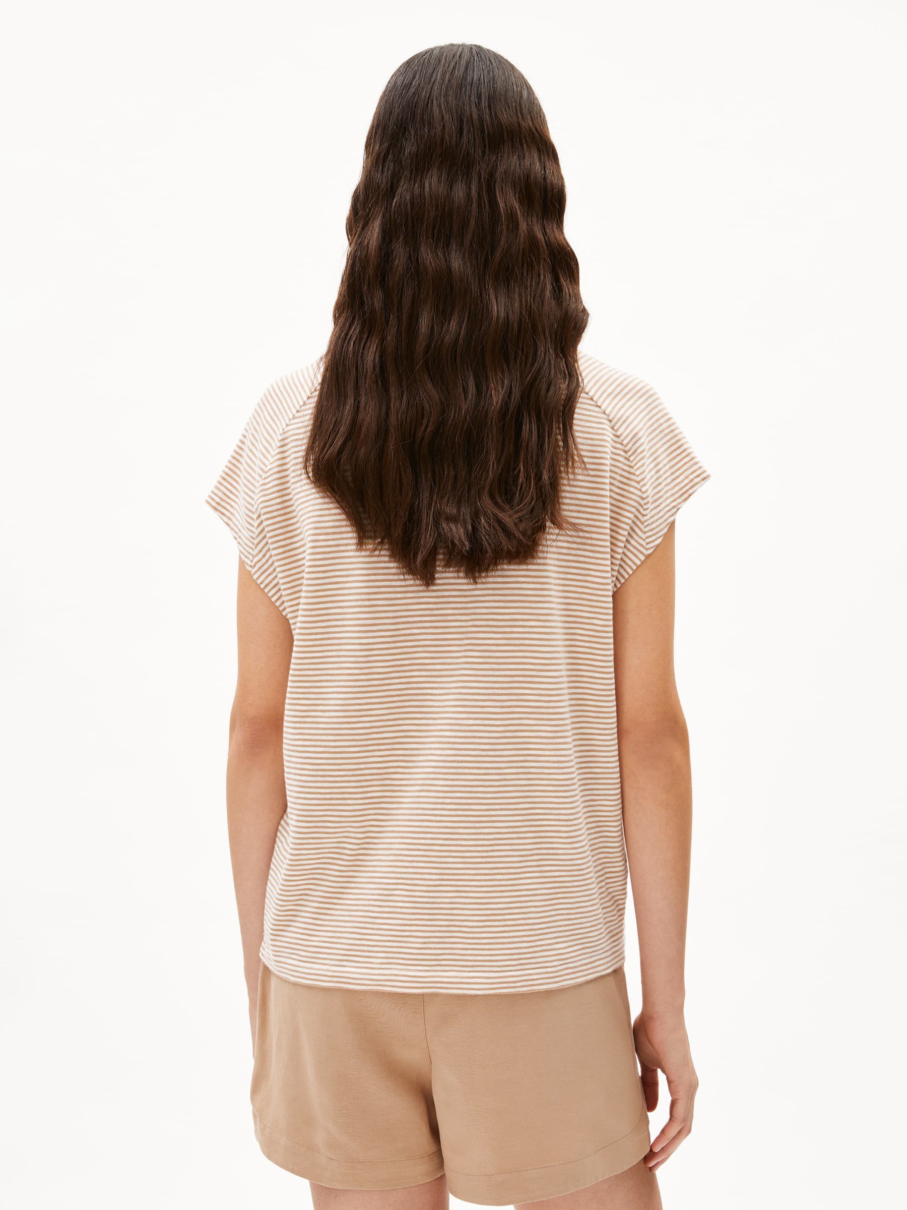 T-Shirt Oneliaa Lovely Stripes oatmilk-beige blond Armedangels