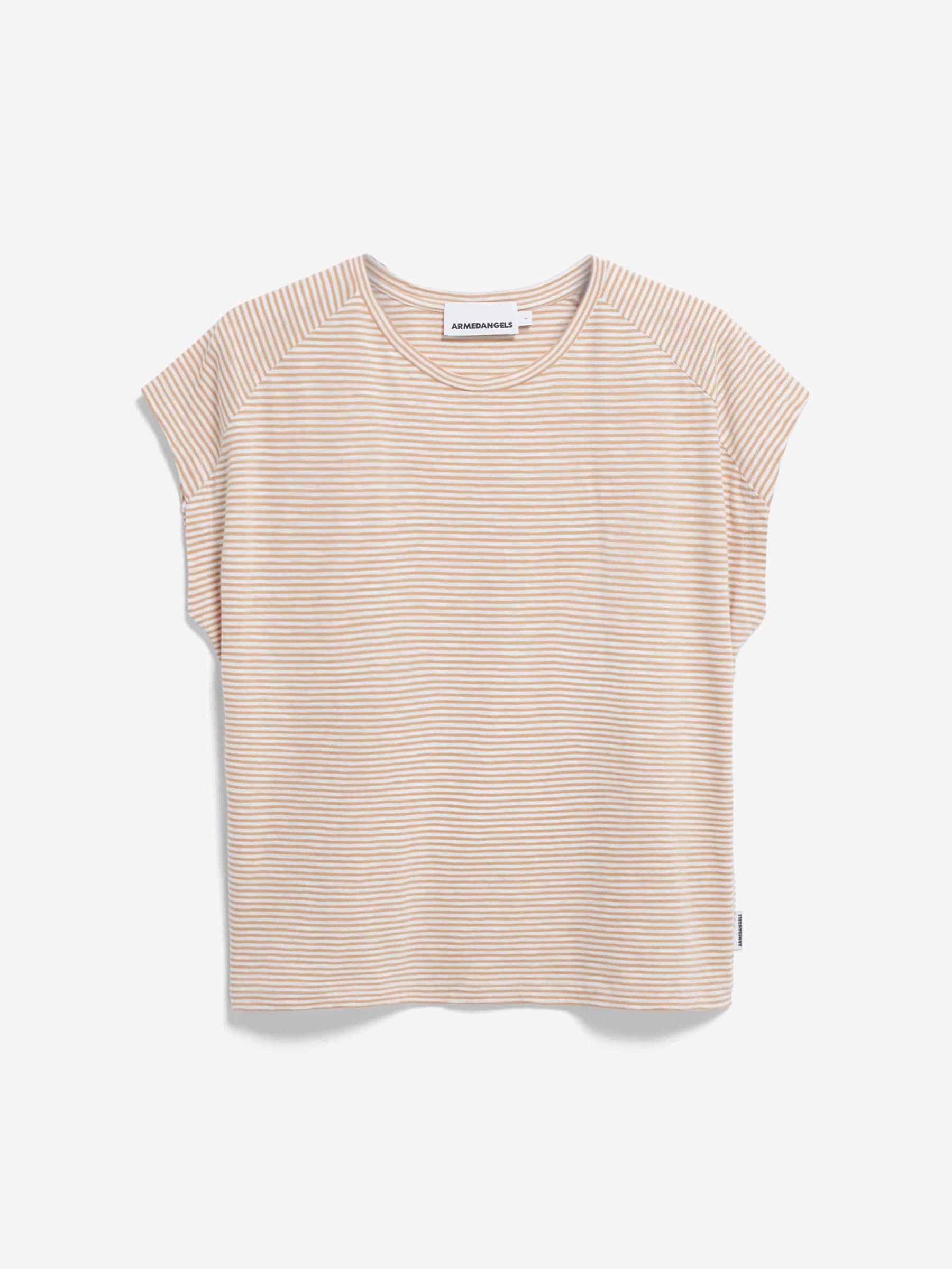 T-Shirt Oneliaa Lovely Stripes oatmilk-beige blond Armedangels