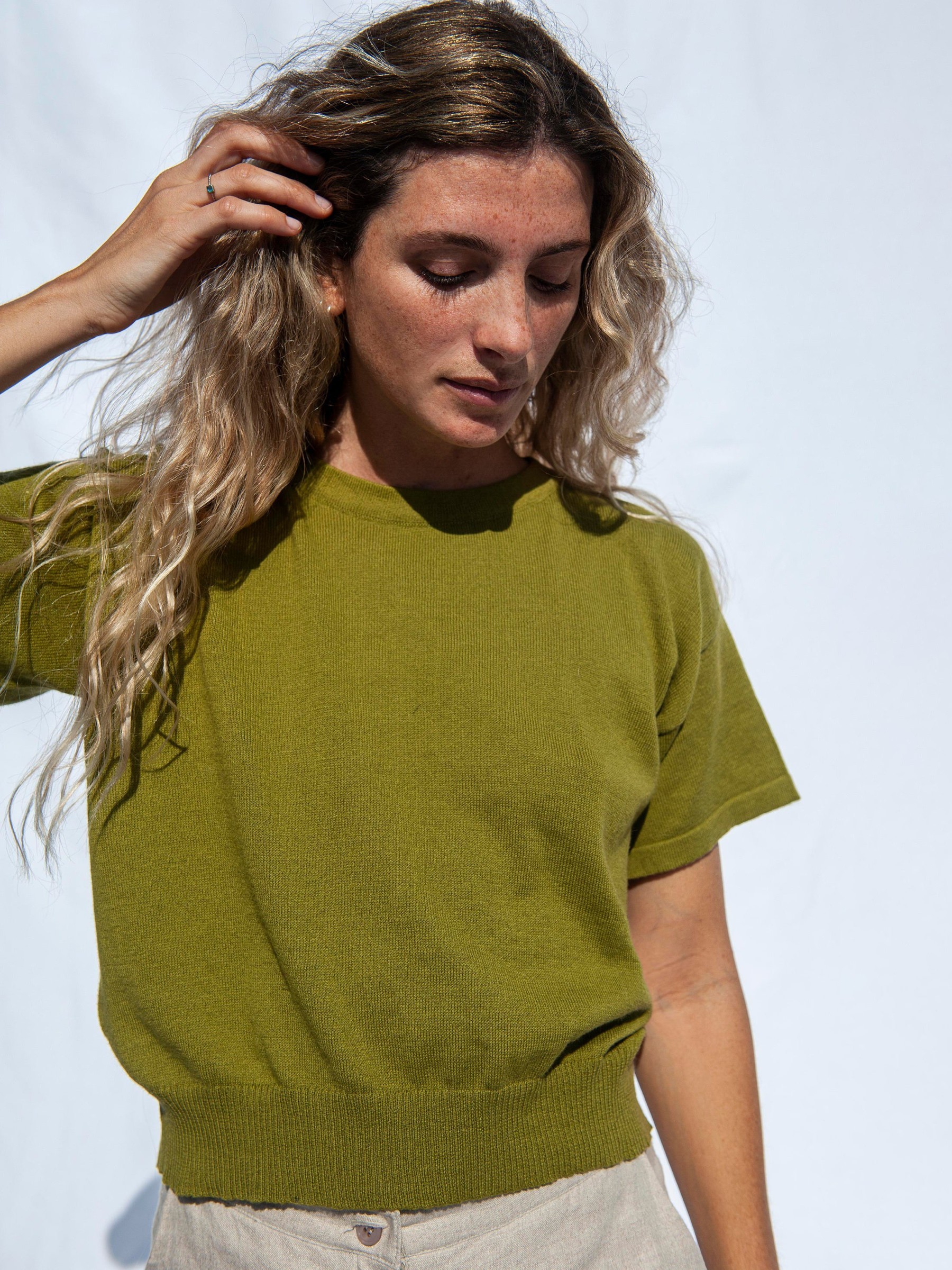 T-Shirt El Sur Knit Top moss green Jungle Folk