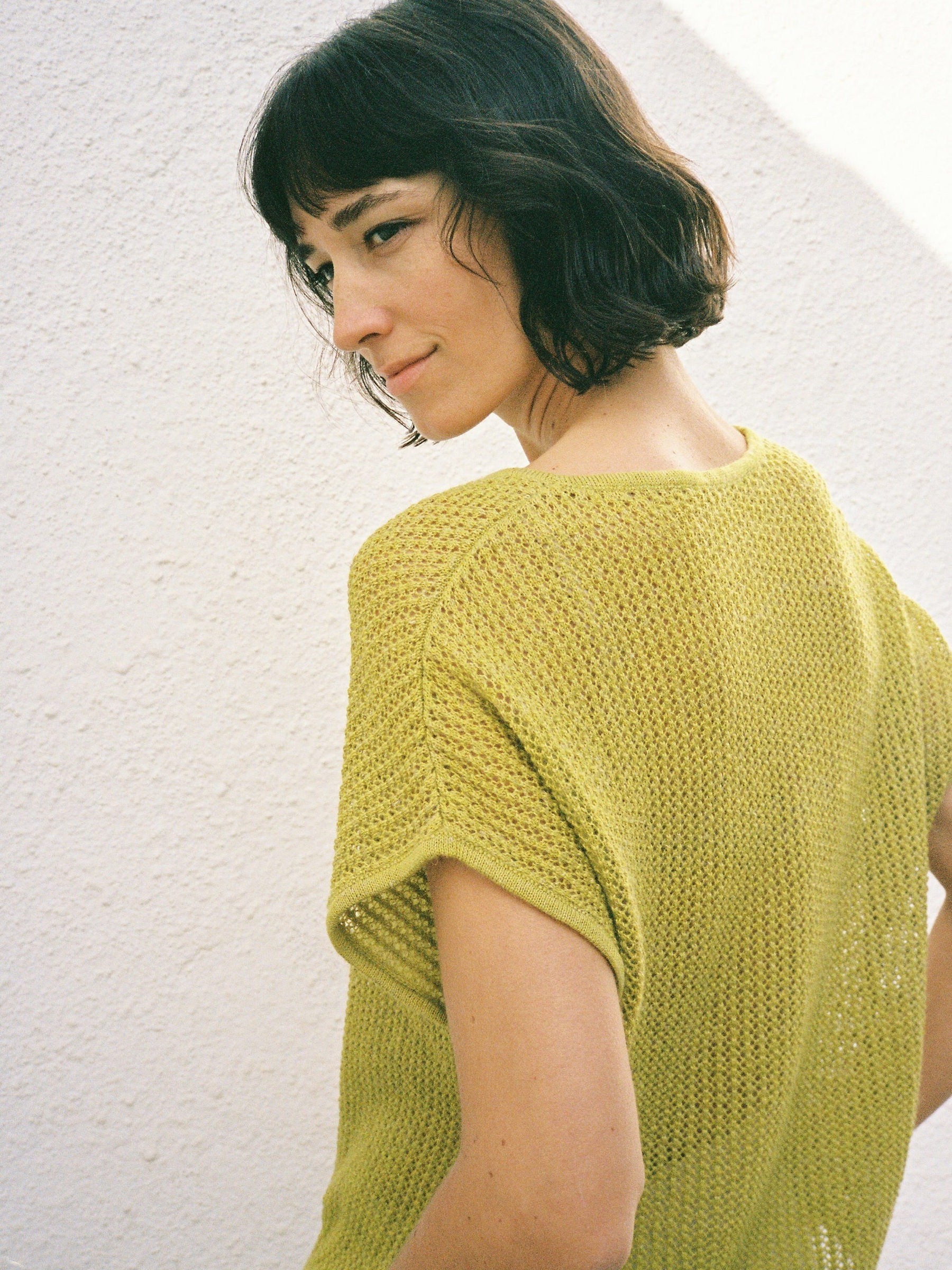 T-Shirt Delia Knit Top lime Jungle Folk