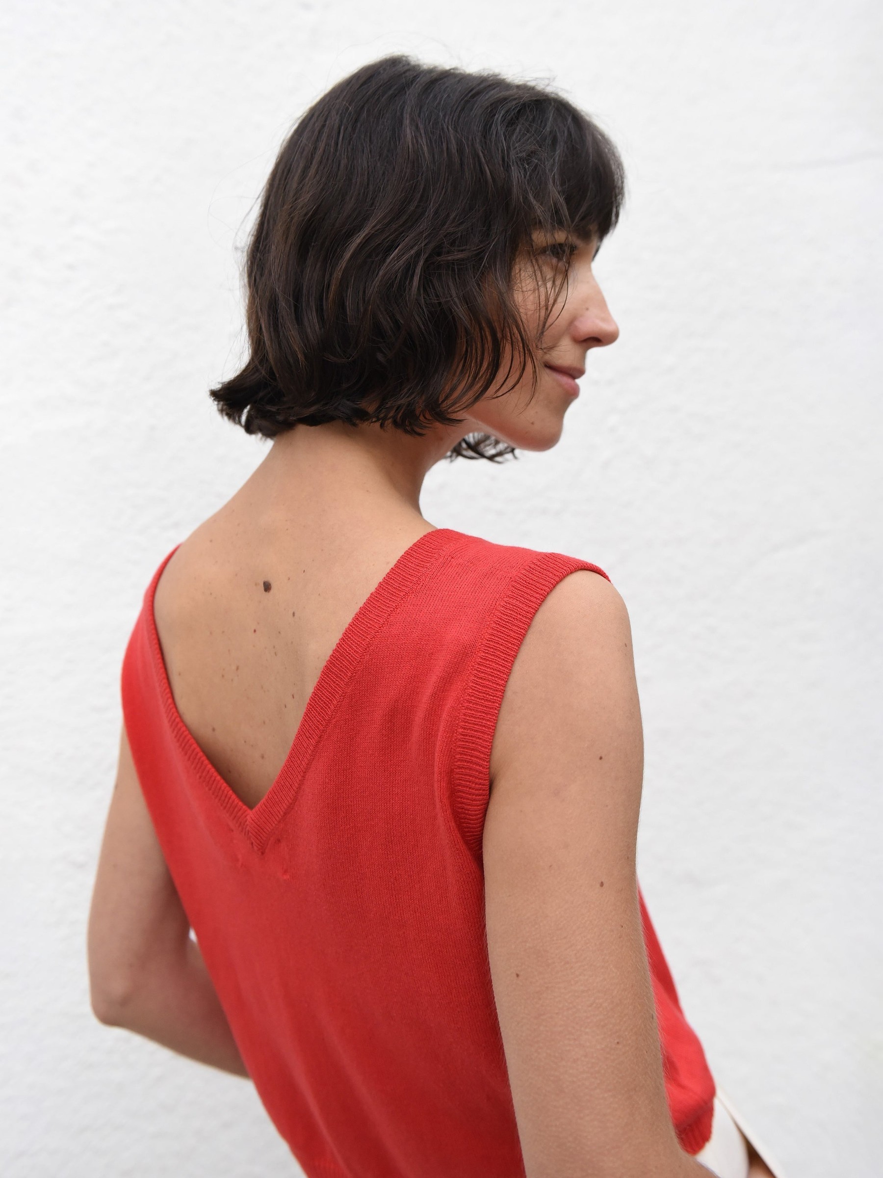 Flora Knit Top poppy red Jungle Folk