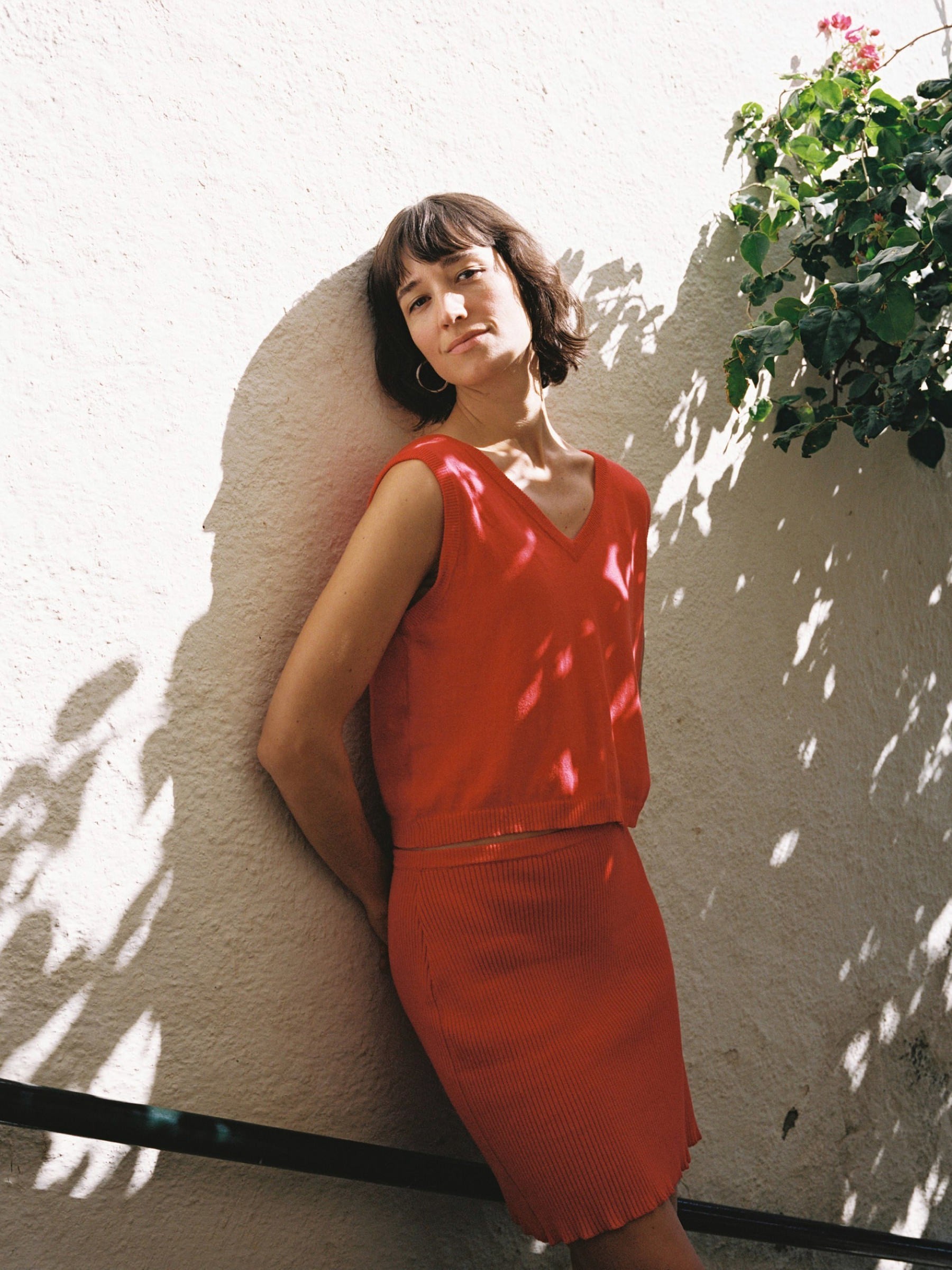 Flora Knit Top poppy red Jungle Folk