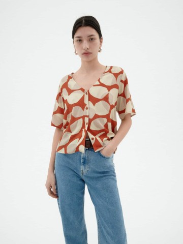 Bluse Libelula Blouse leaf light Thinking Mu