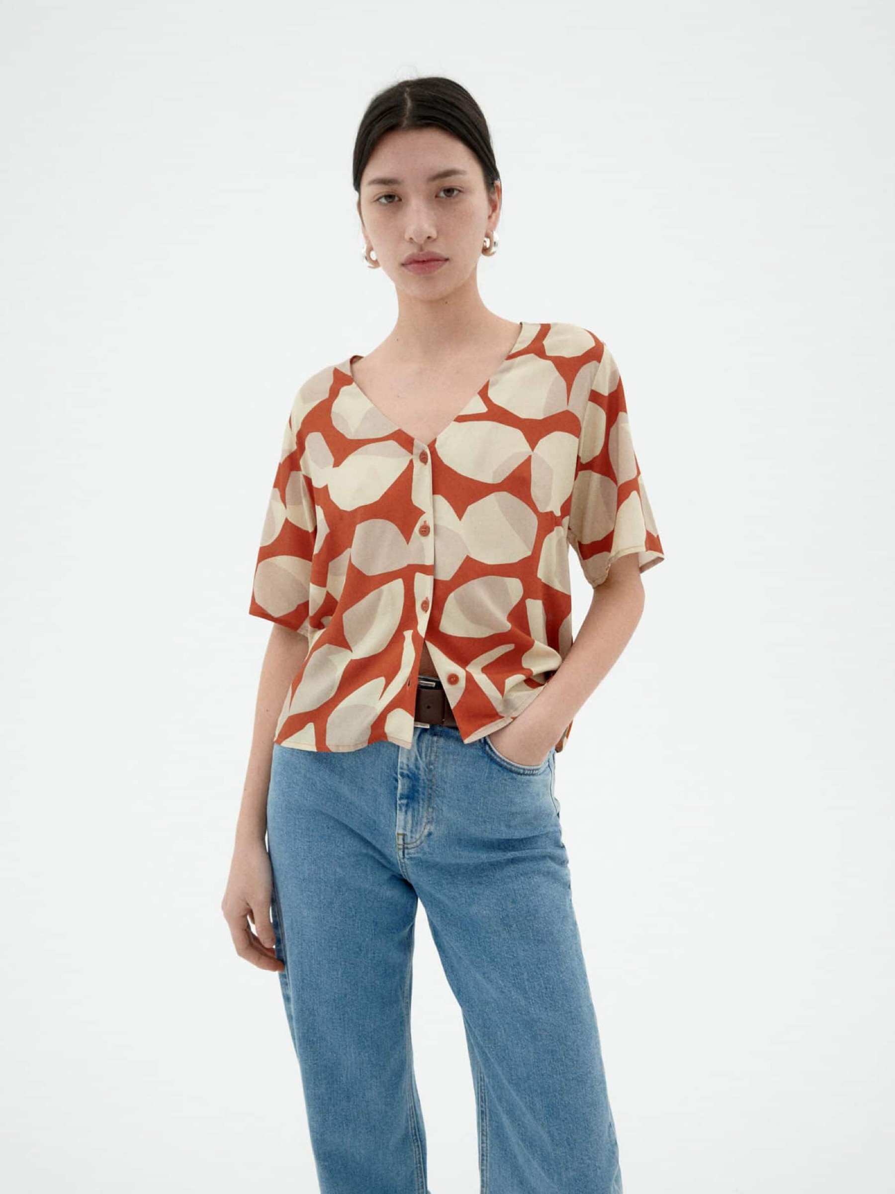 Bluse Libelula Blouse leaf light Thinking Mu