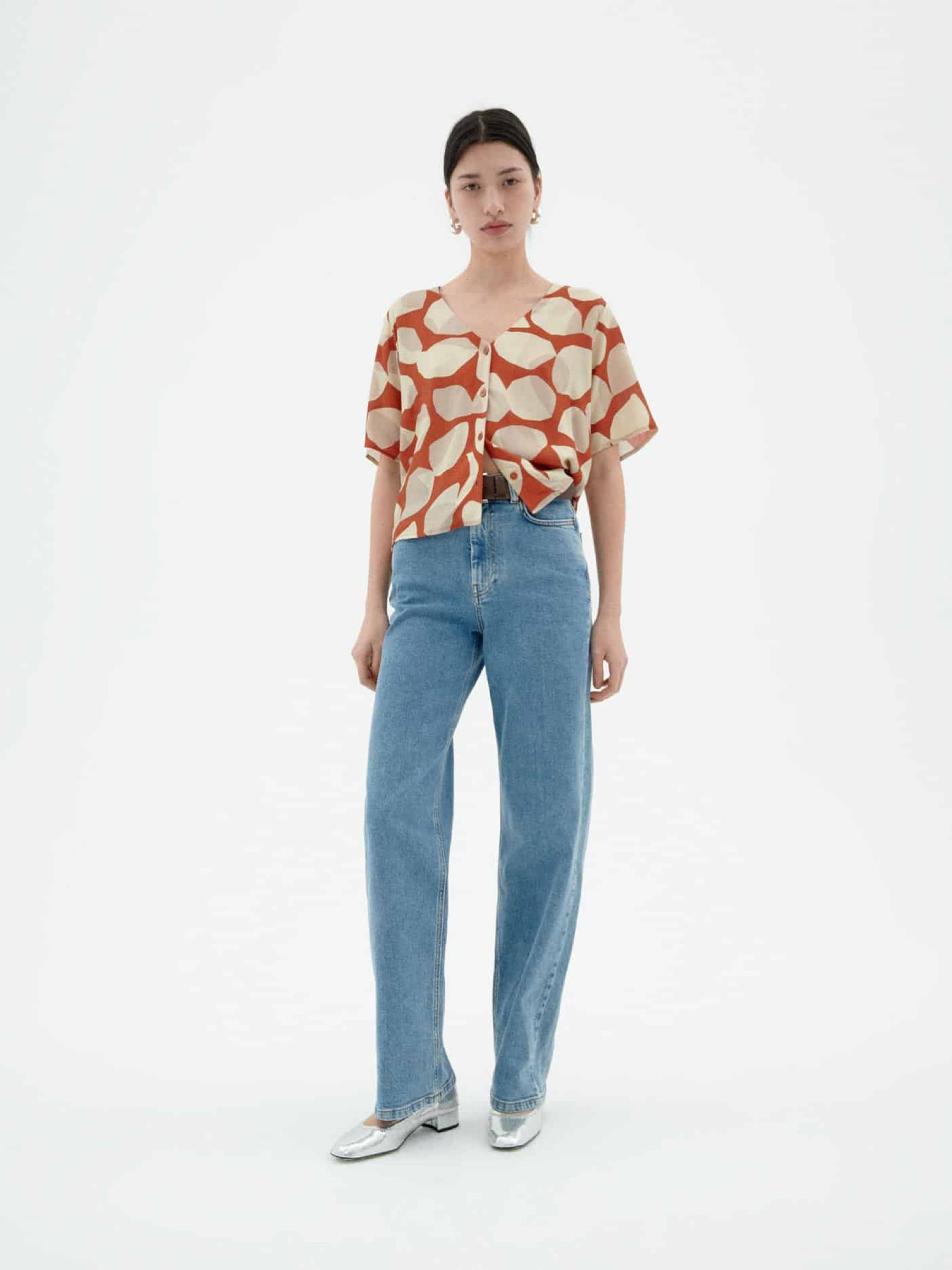 Bluse Libelula Blouse leaf light Thinking Mu