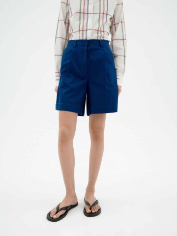 Hose Lia Shorts blue night hemp Thinking Mu