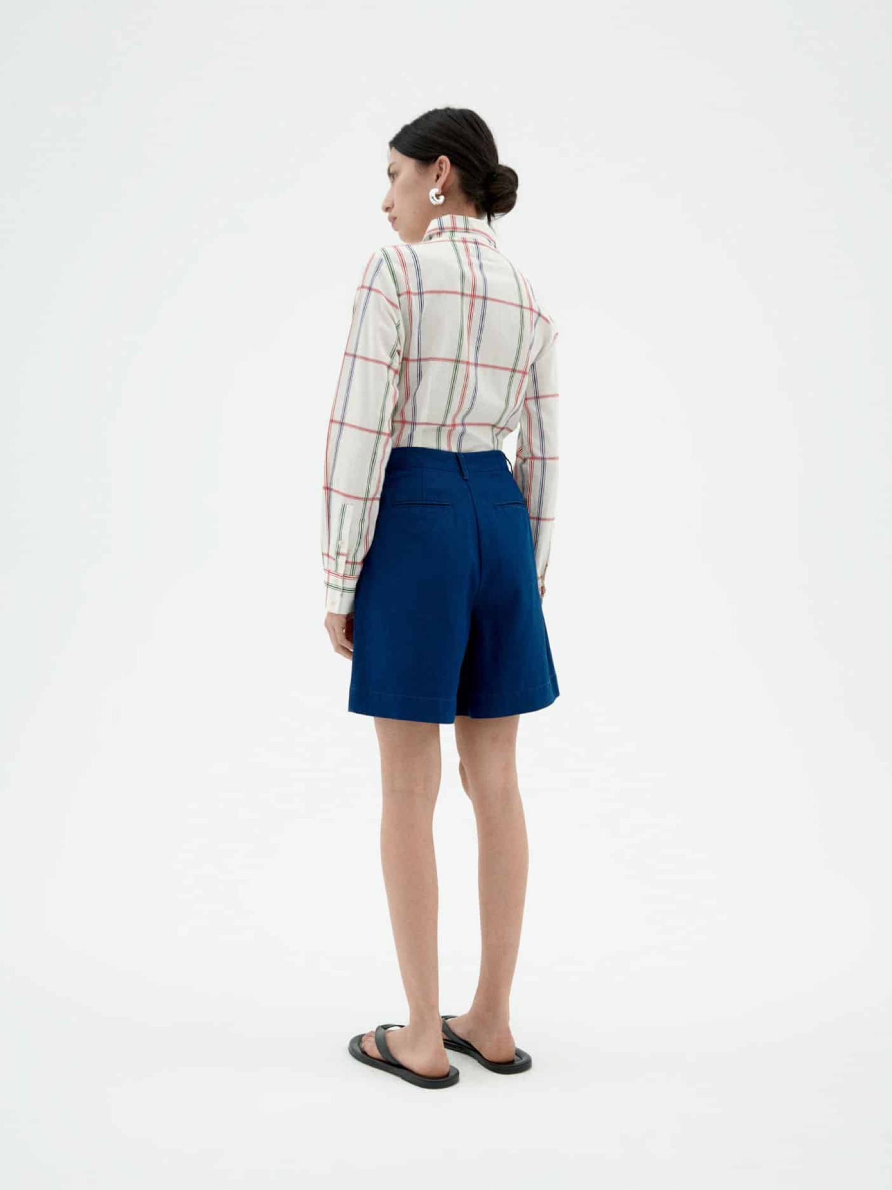Hose Lia Shorts blue night hemp Thinking Mu