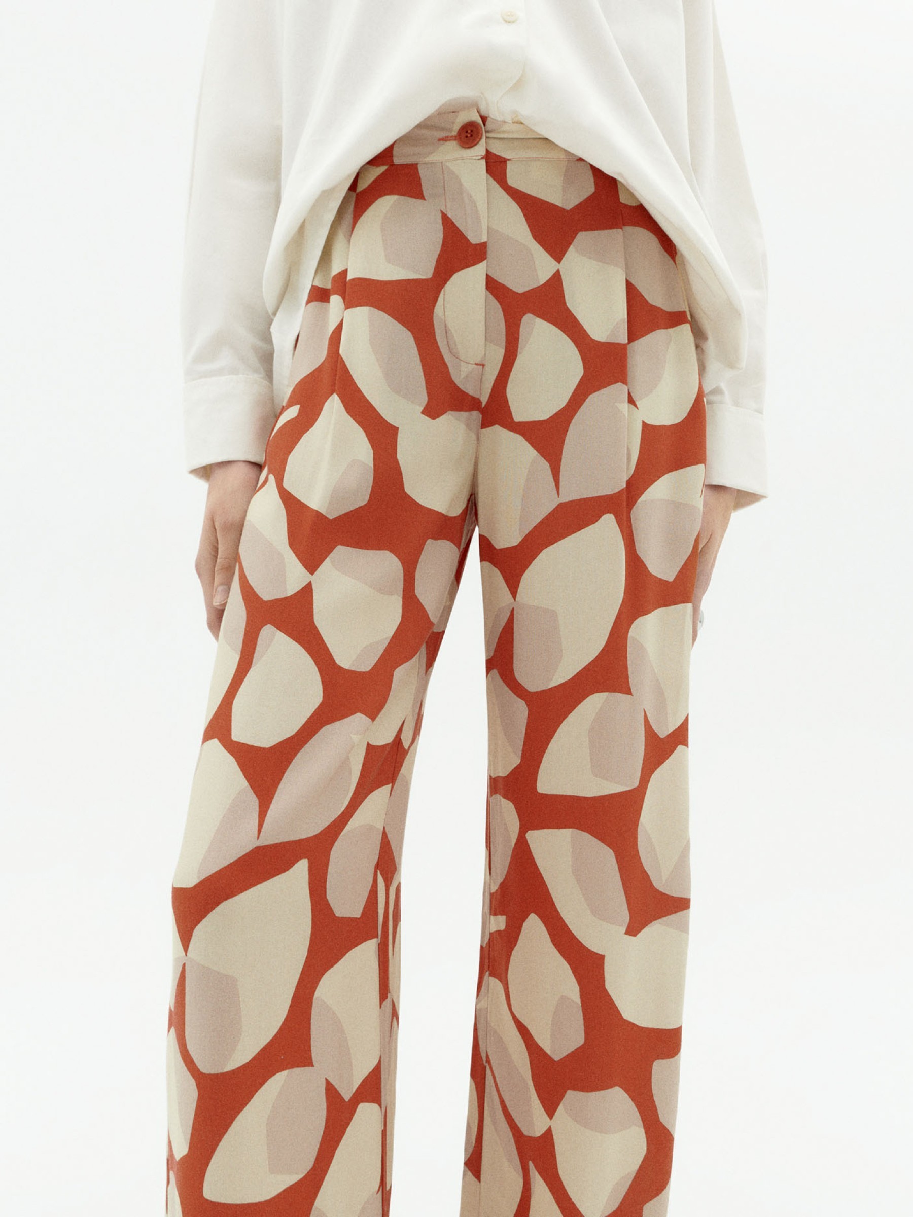 Hose Manolita Pants leaf light Thinking Mu