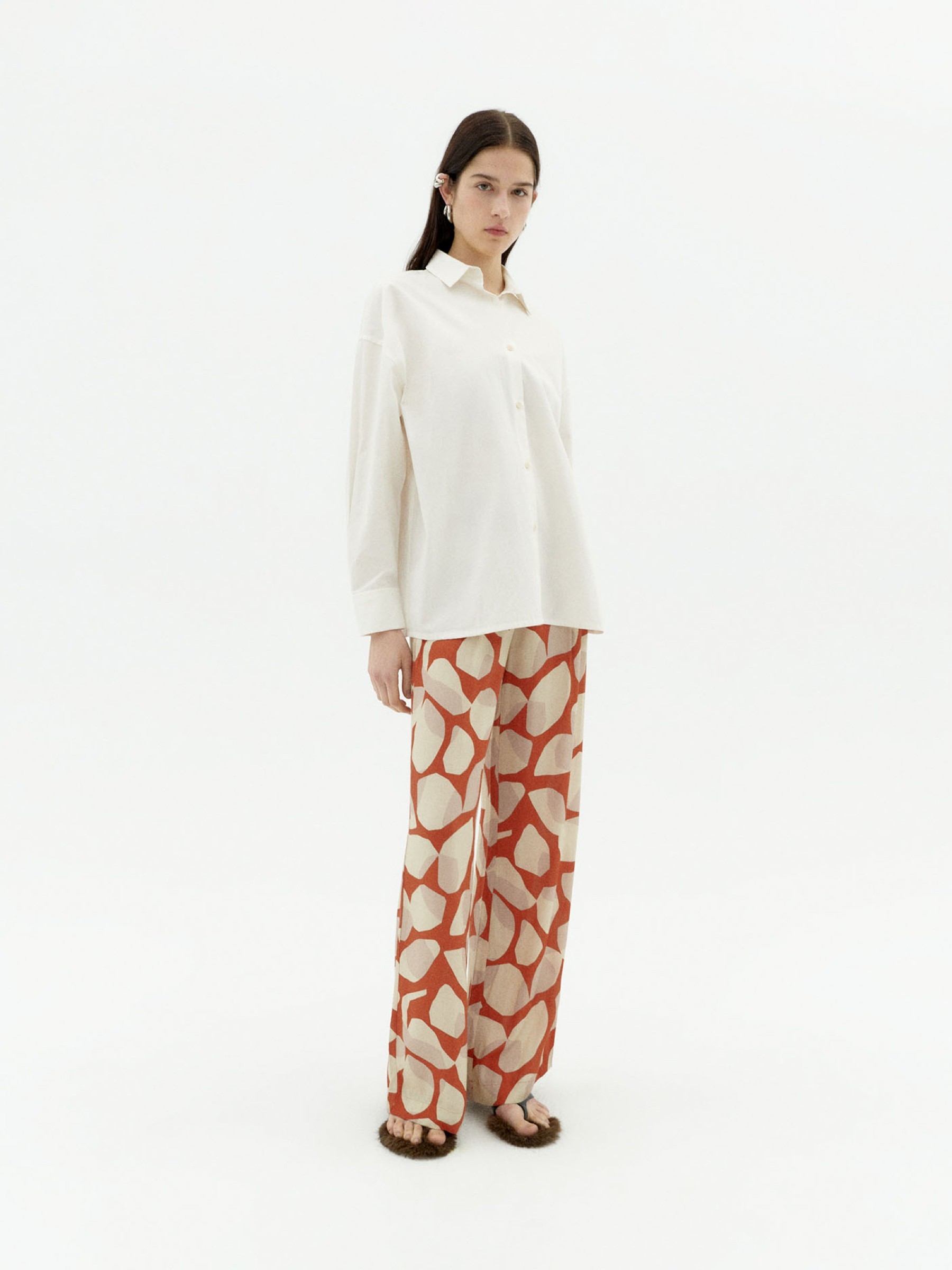 Hose Manolita Pants leaf light Thinking Mu