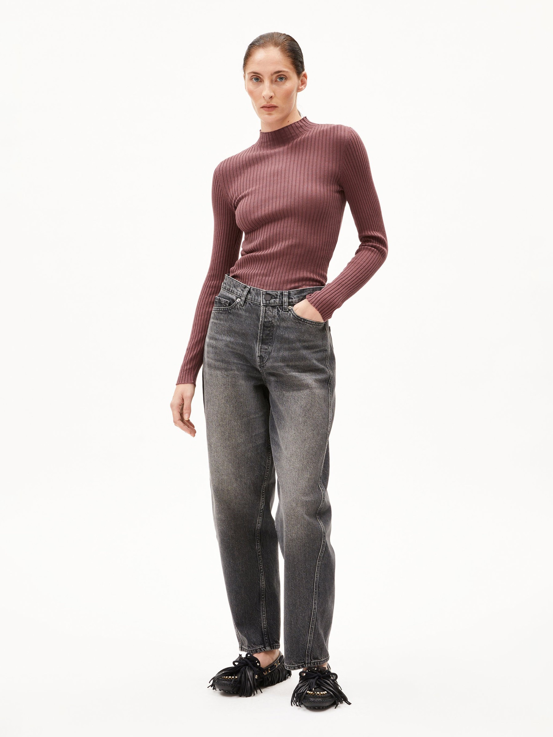 Longsleeve Alaania dark berry Armedangels