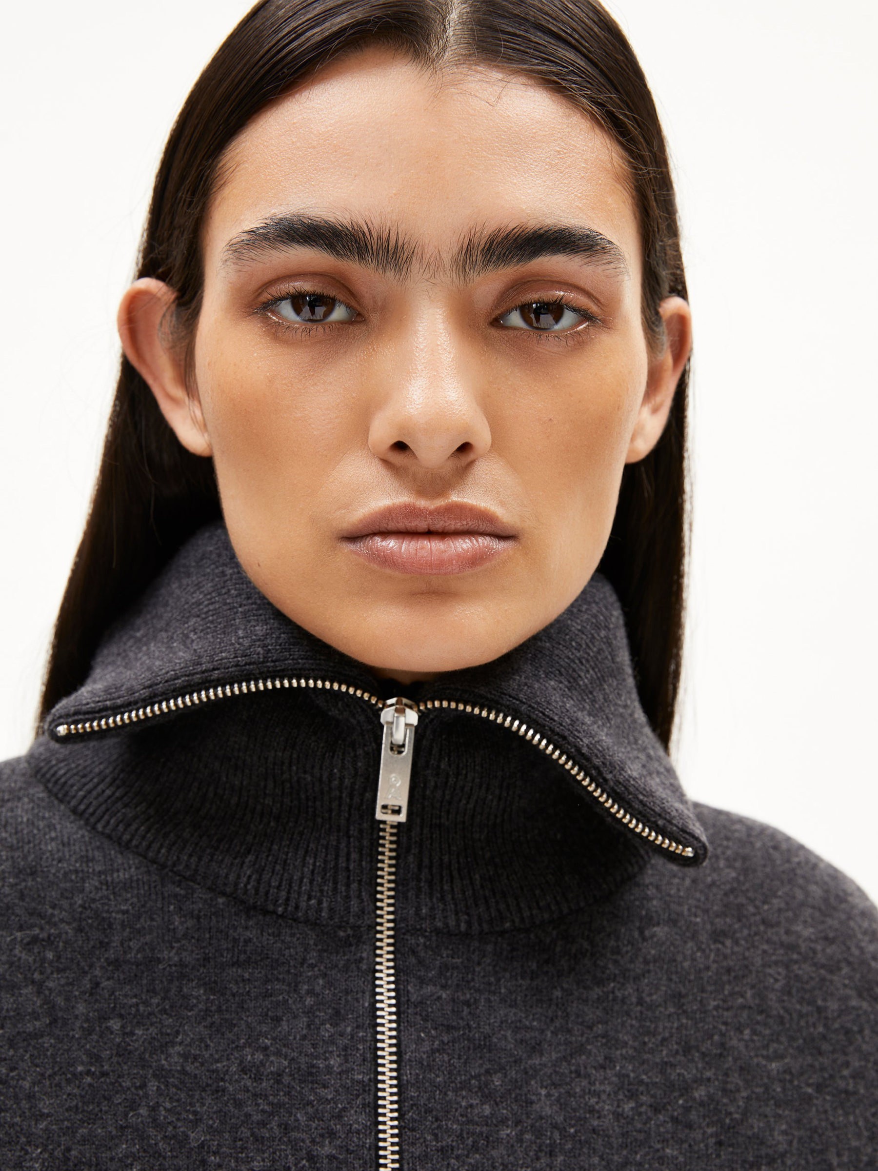 Zipper Joaniaas steel melange Armedangels