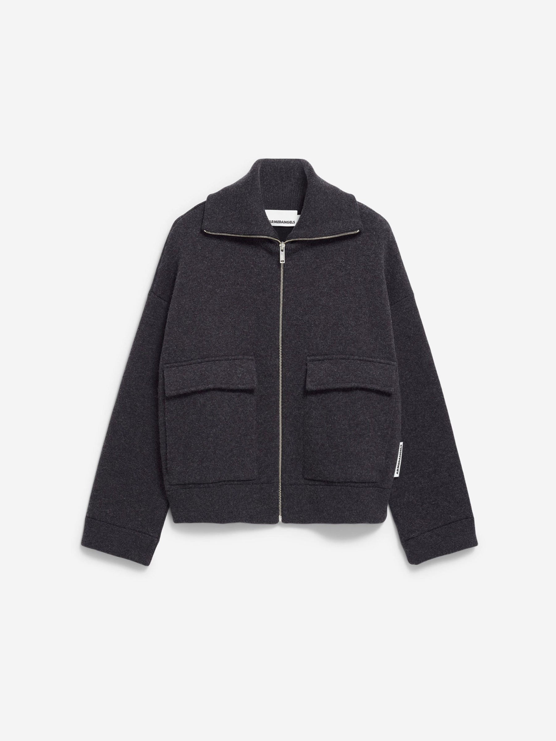 Zipper Knit Jacket steel melange Armedangels